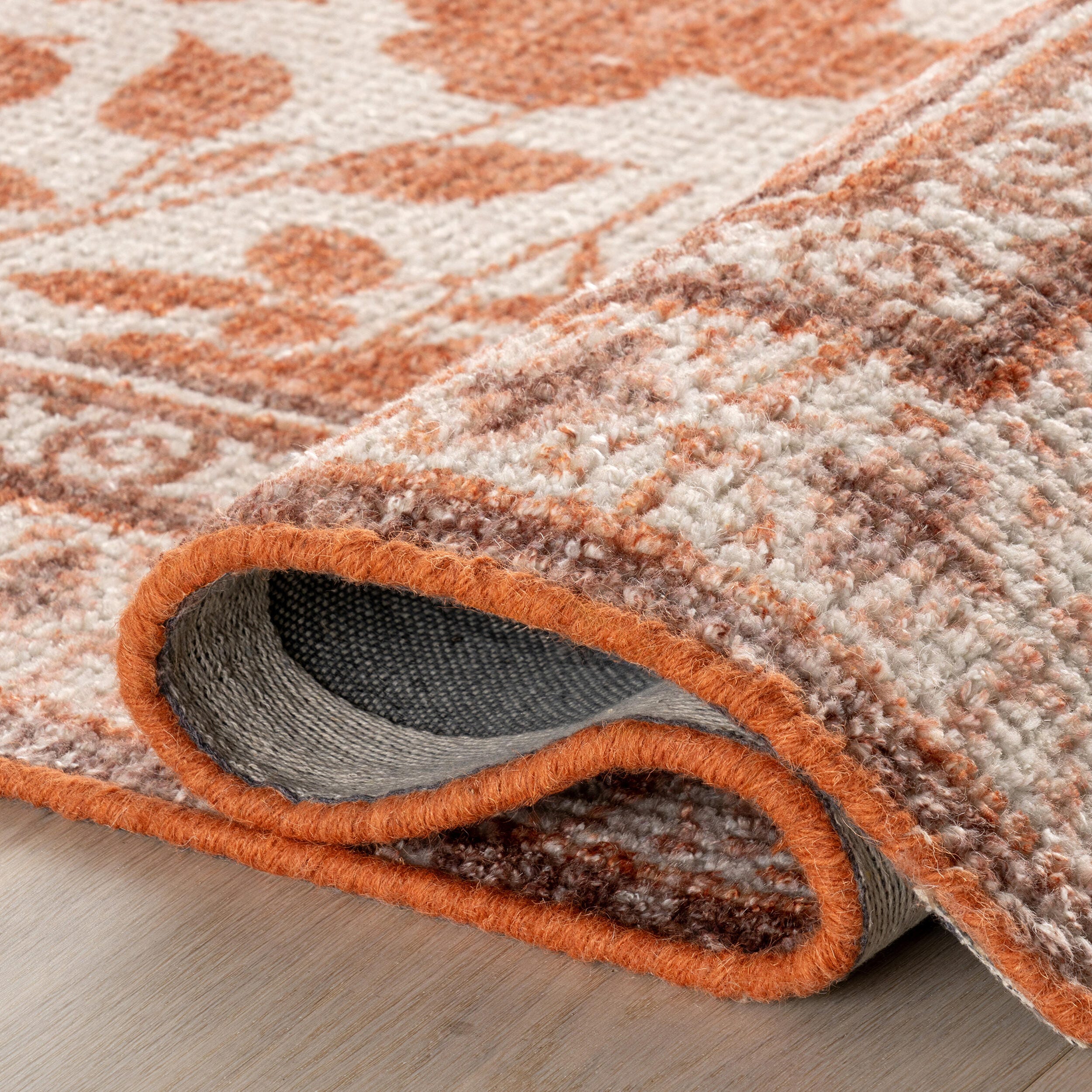 Padma Lakshmi x Rugs USA Botanica 2' x 6' Area Rug, Orange, large
