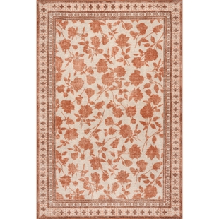 Padma Lakshmi x Rugs USA Botanica 3' x 5' Area Rug, Orange, large