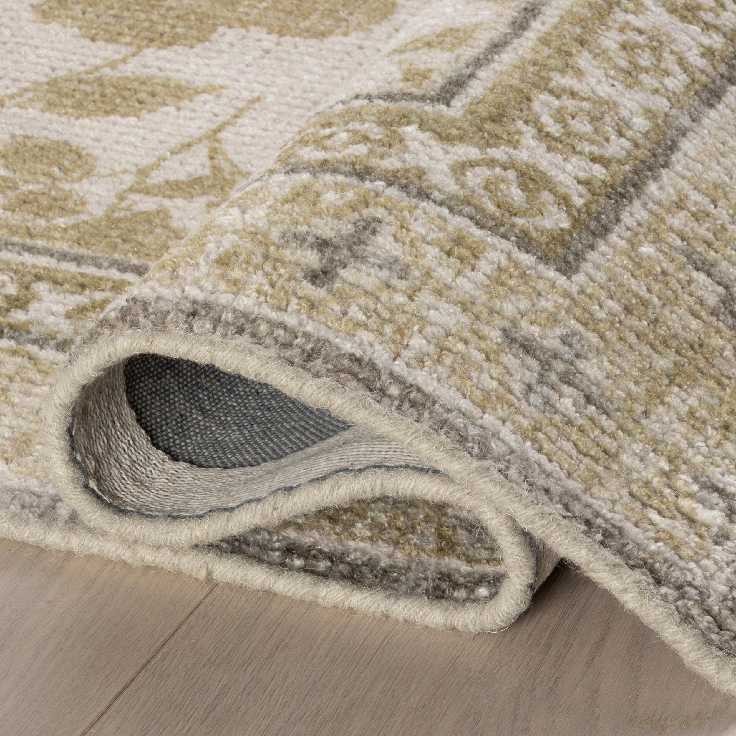 Padma Lakshmi x Rugs USA Botanica 3' x 5' Area Rug, Olive Green, large