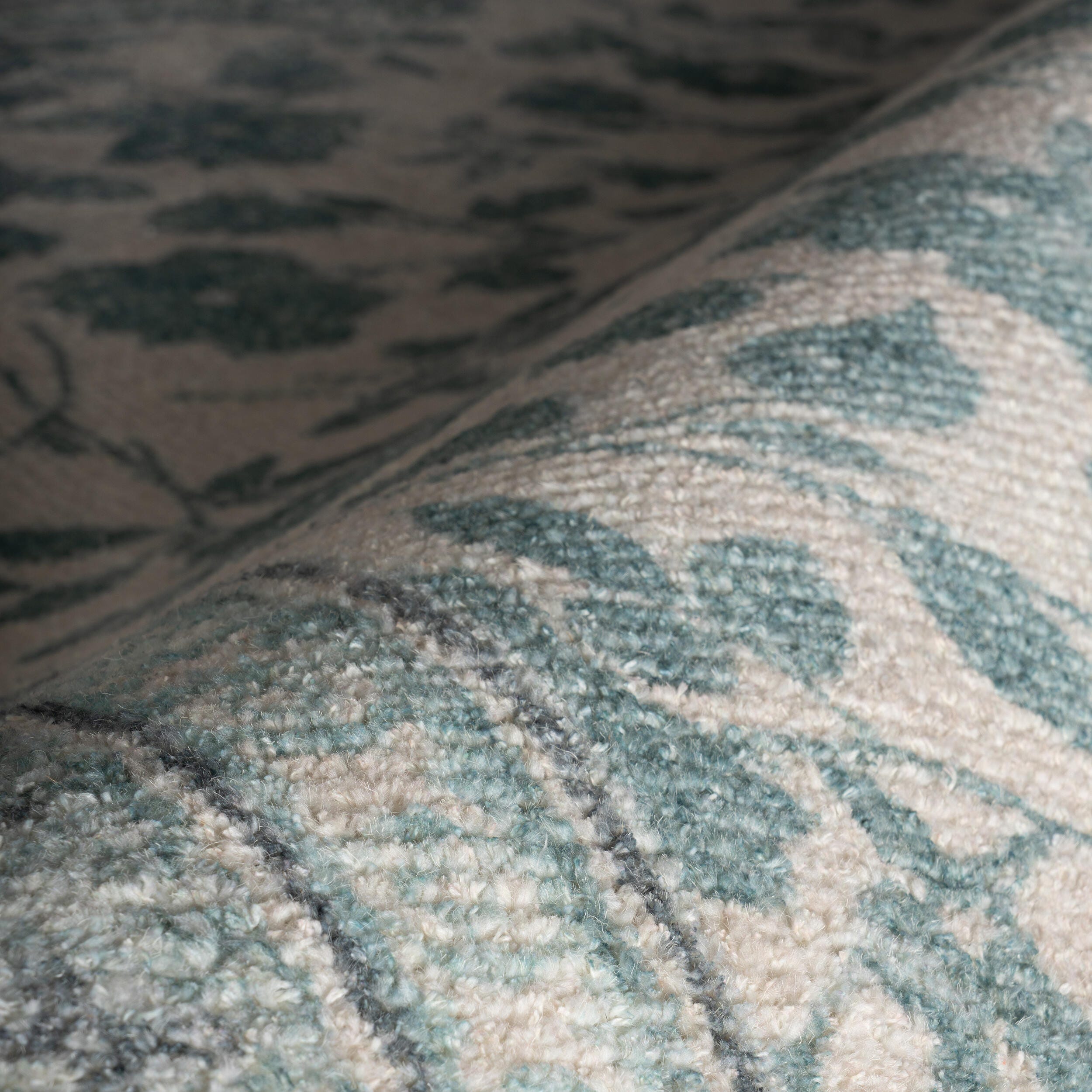 Padma Lakshmi x Rugs USA Botanica 4' x 6' Area Rug, Teal, large