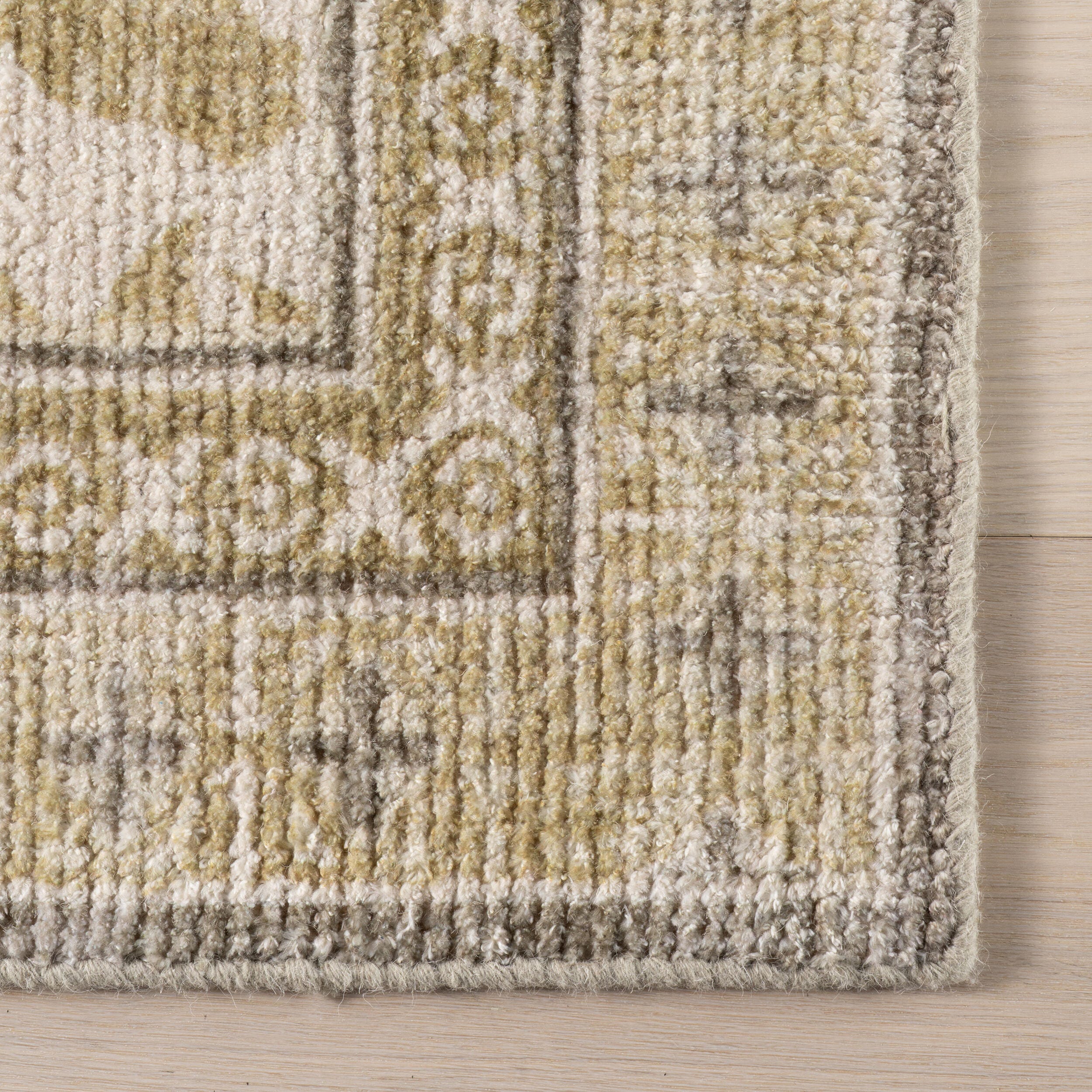 Padma Lakshmi x Rugs USA Botanica 5' x 8' Area Rug, Olive Green, large