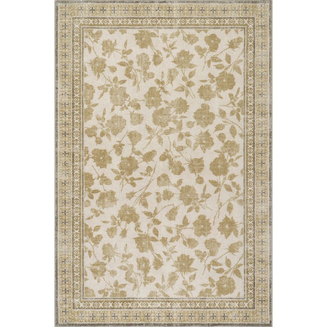 Padma Lakshmi x Rugs USA Botanica 8' x 10' Area Rug, Olive Green