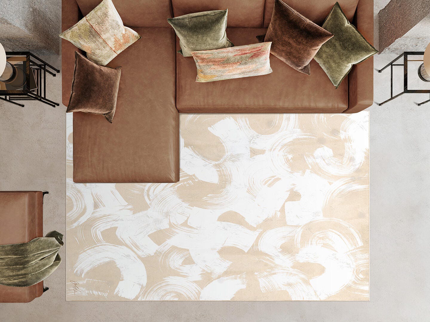 Empire Art Direct Swish Stone 8' x 10' Area Rug, , rollover