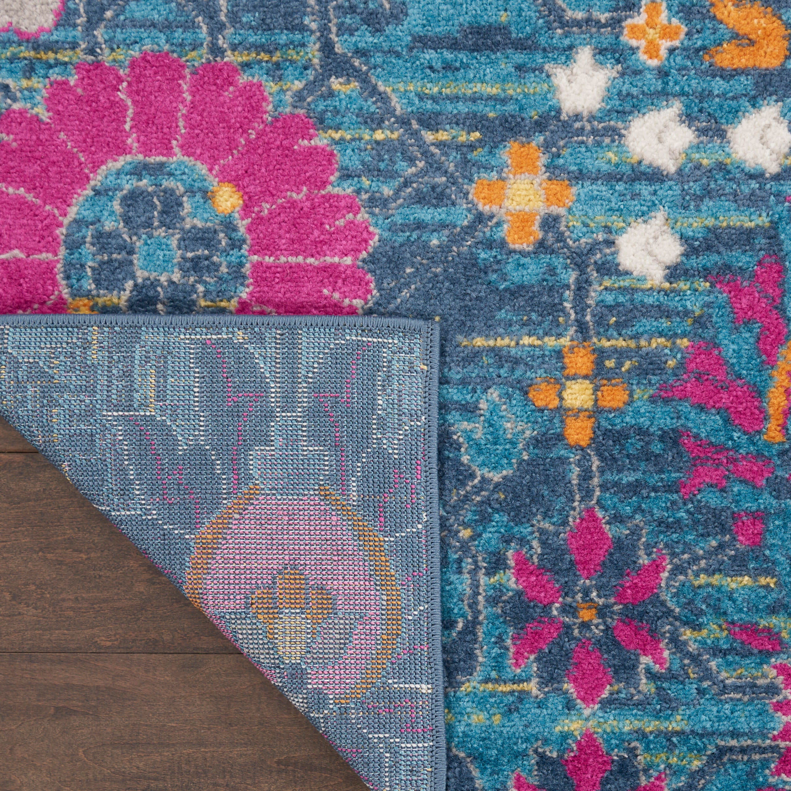 Nourison Home Passion Lush 2'2" x 7'6" Runner Rug, Denim, large