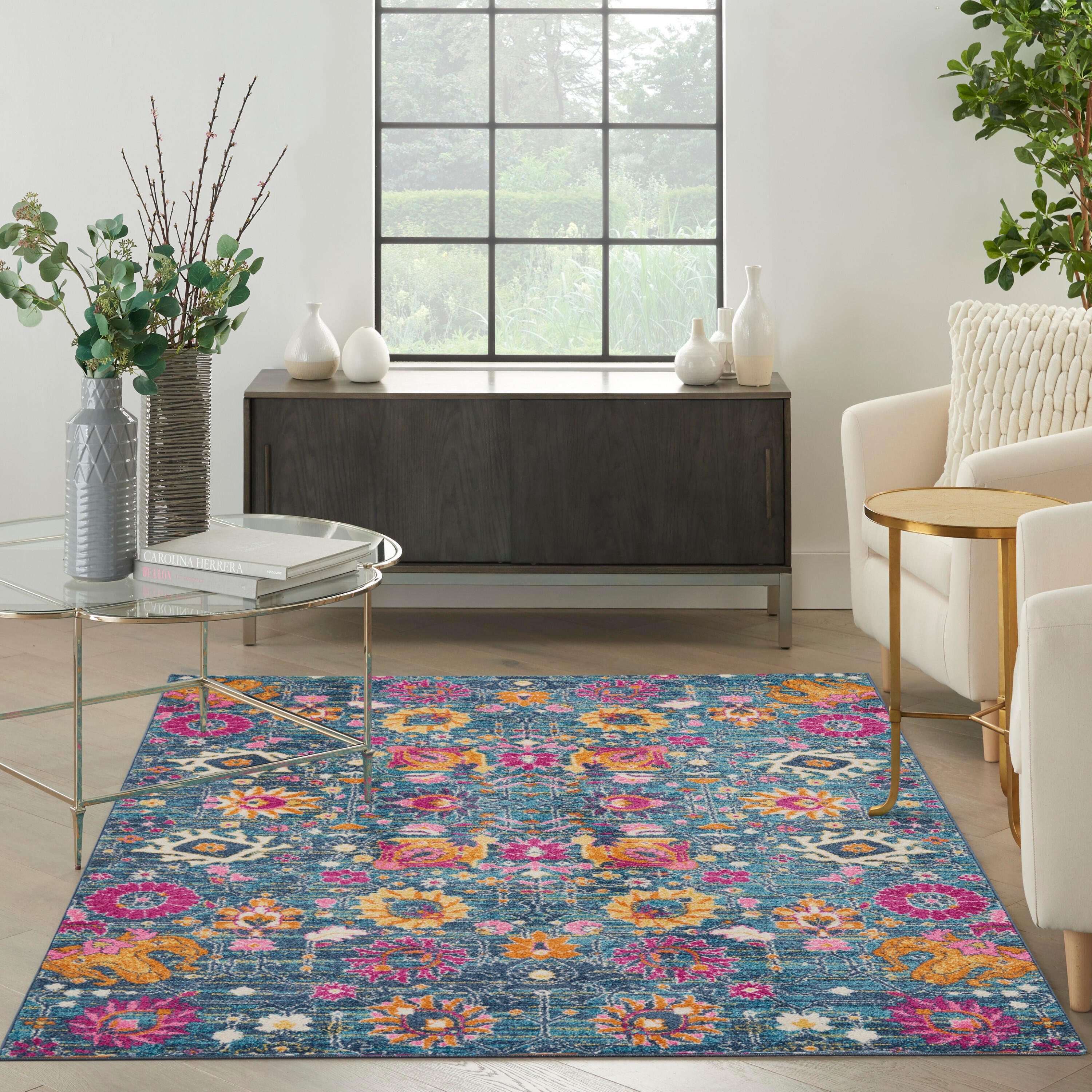 Nourison Home Passion Lush 3'9" x 5'9" Area Rug, Denim, large