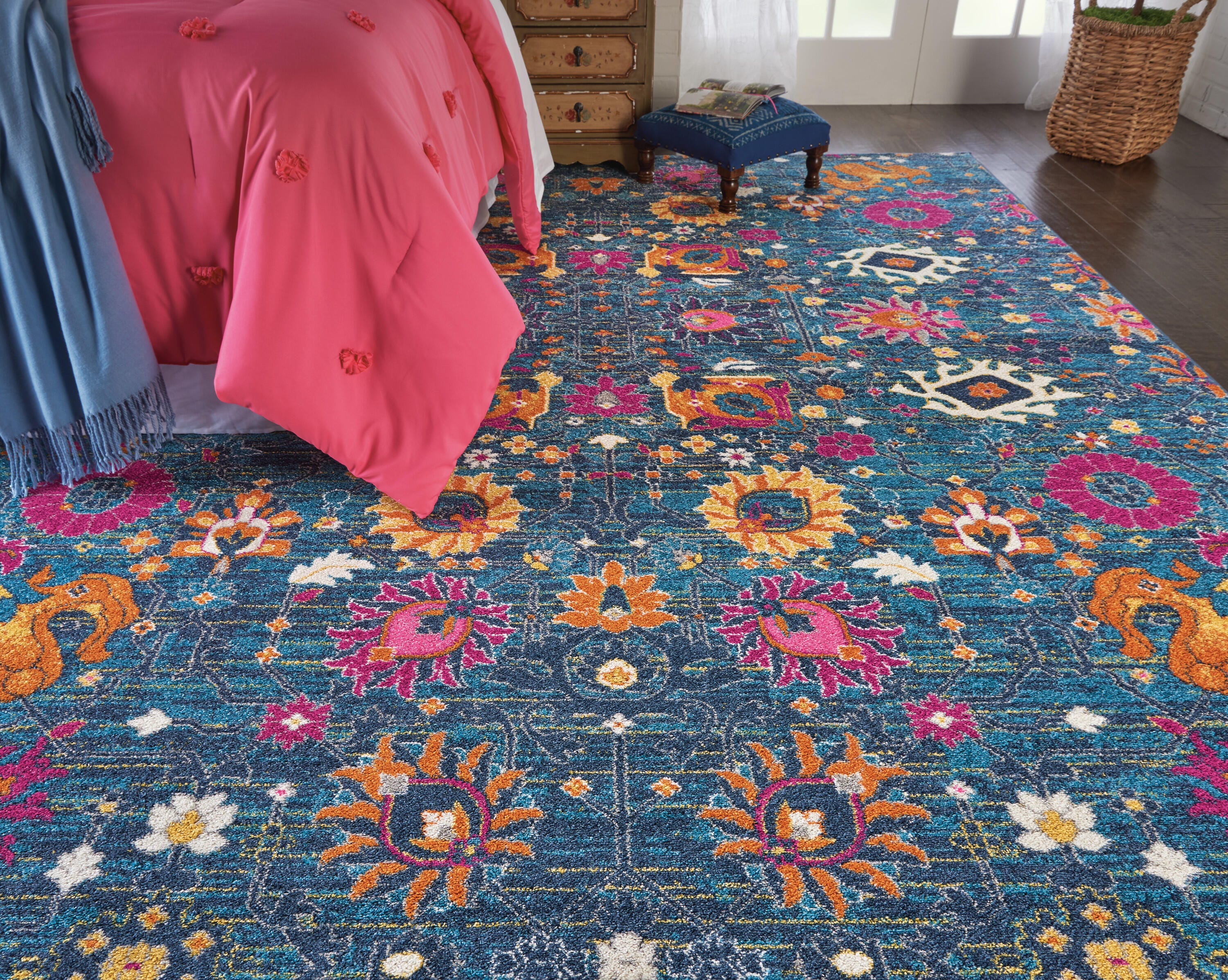 Nourison Home Passion Lush 6'7" x 9'6" Area Rug, Denim, large