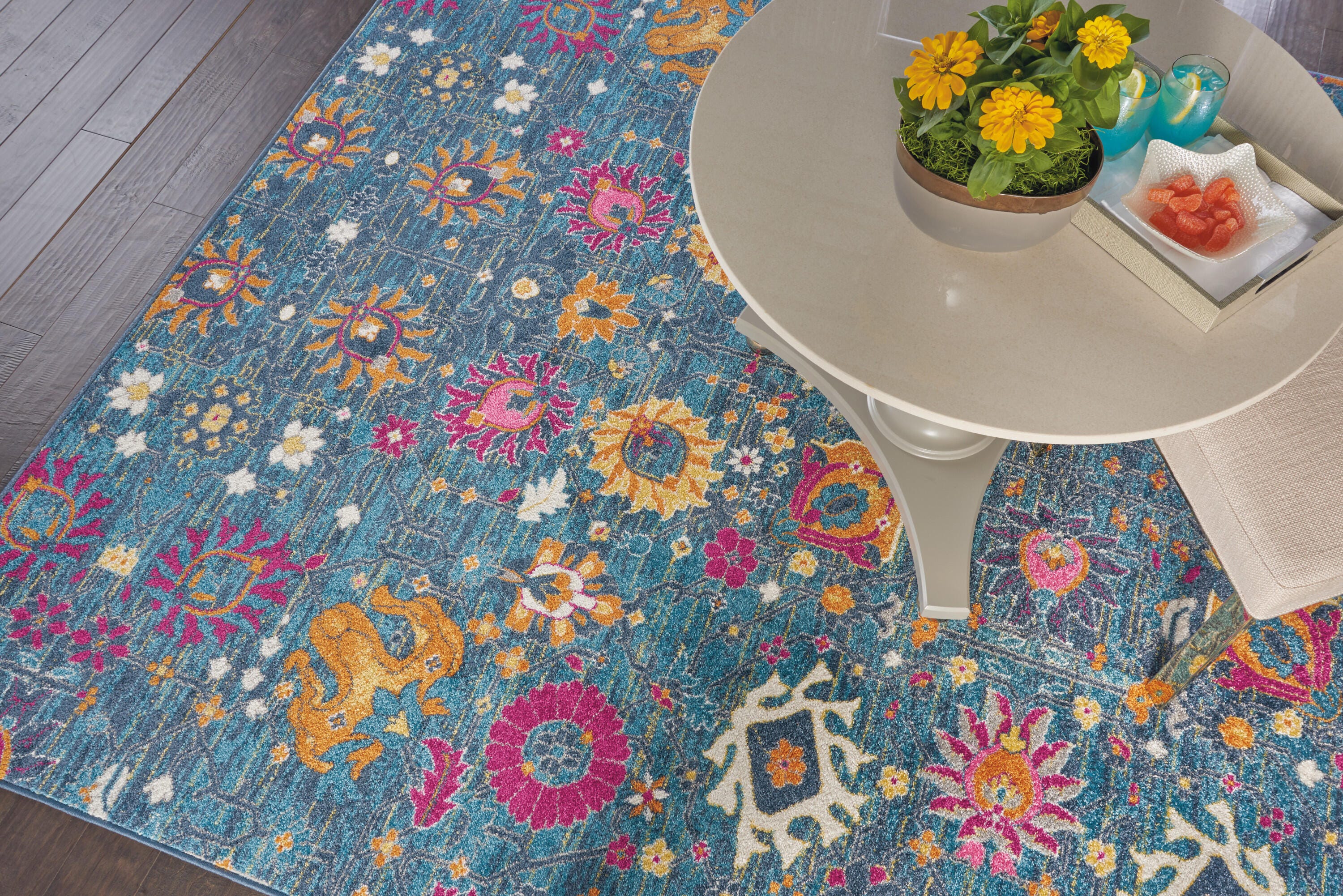 Nourison Home Passion Lush 6'7" x 9'6" Area Rug, Denim, large