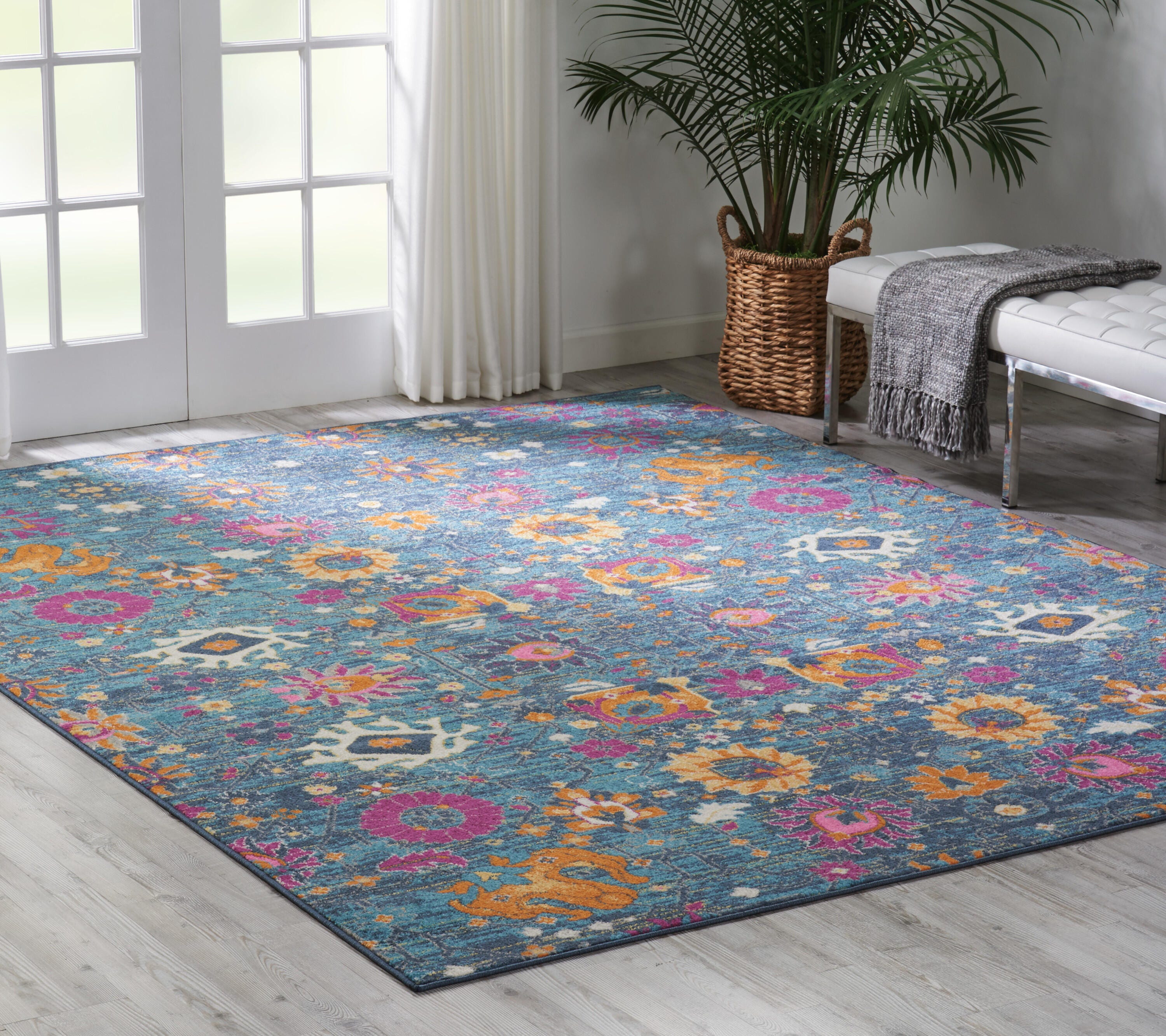 Nourison Home Passion Lush 6'7" x 9'6" Area Rug, Denim, large