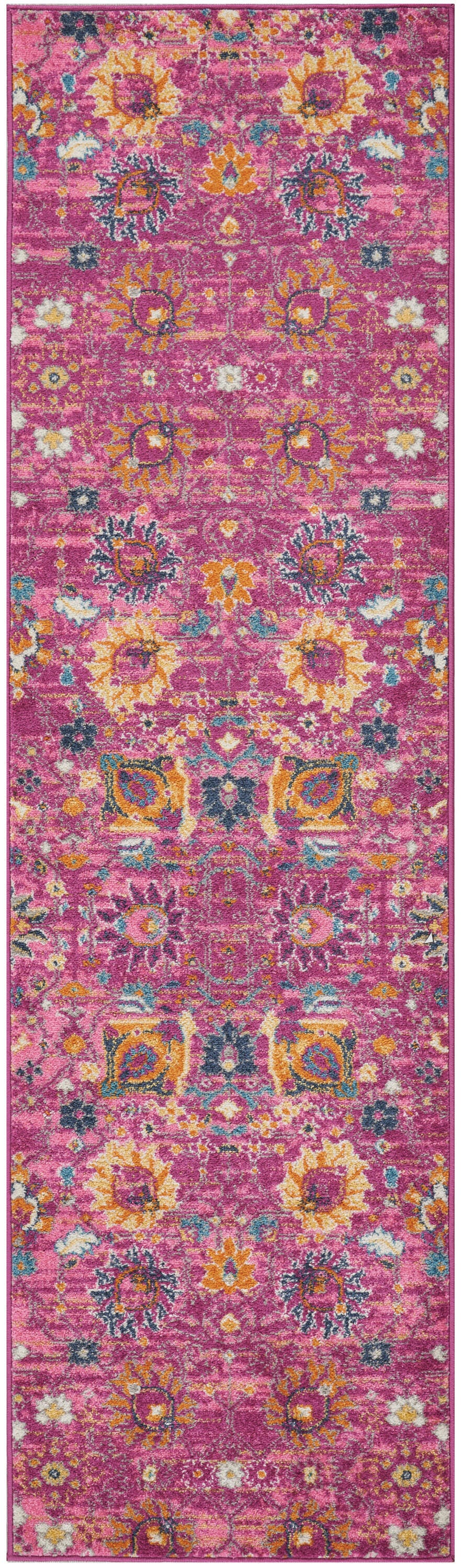 Nourison Home Passion Lush 2'2" x 7'6" Runner Rug, Fuchsia, large