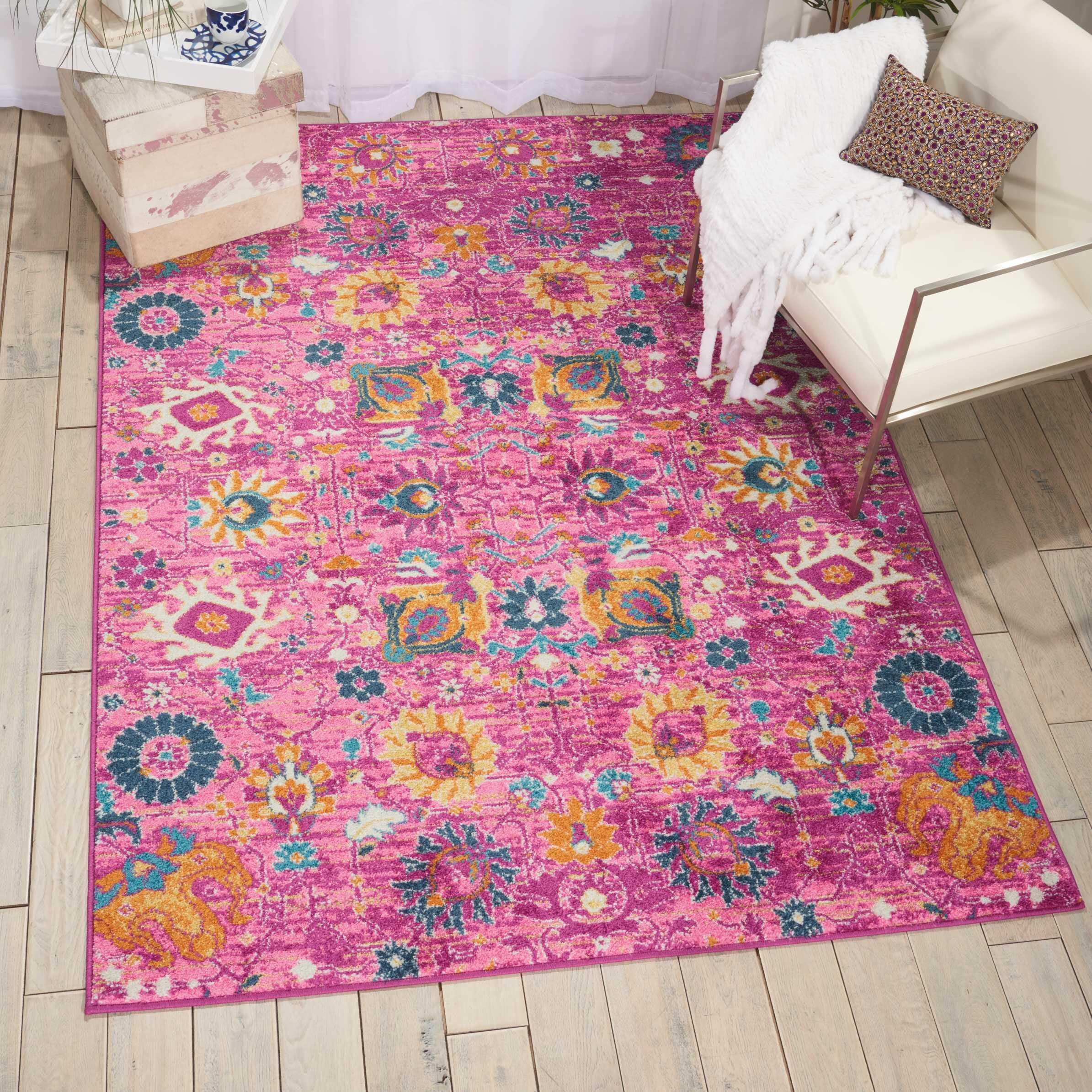 Nourison Home Passion Lush 3'9" x 5'9" Area Rug, Fuchsia, rollover