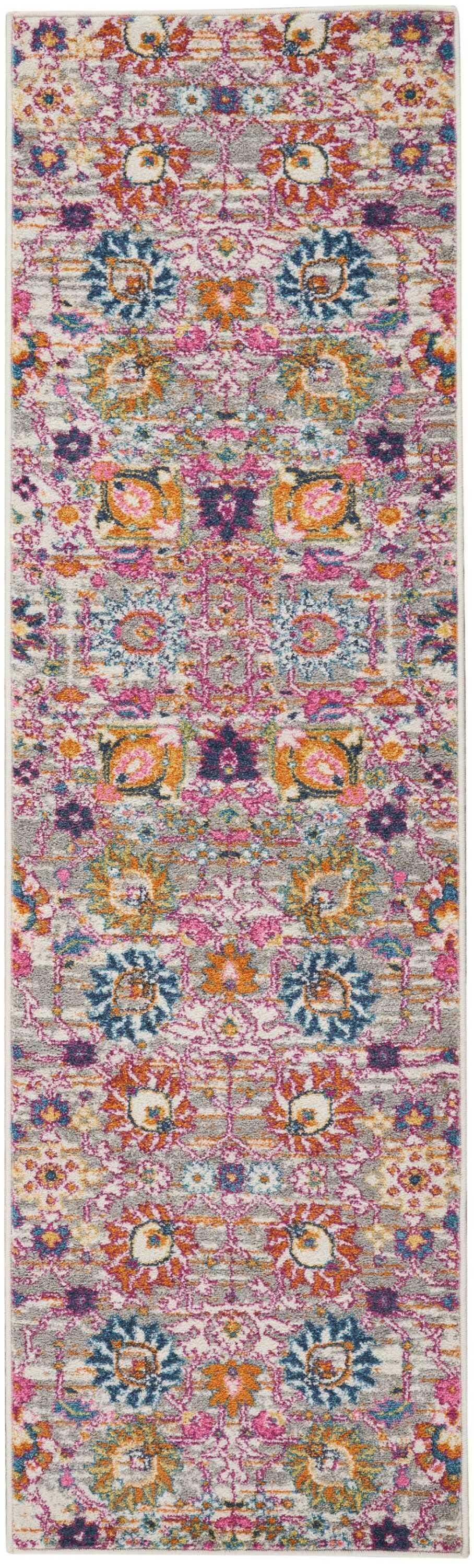 Nourison Home Passion Lush 2'2" x 7'6" Runner Rug, Silver, large