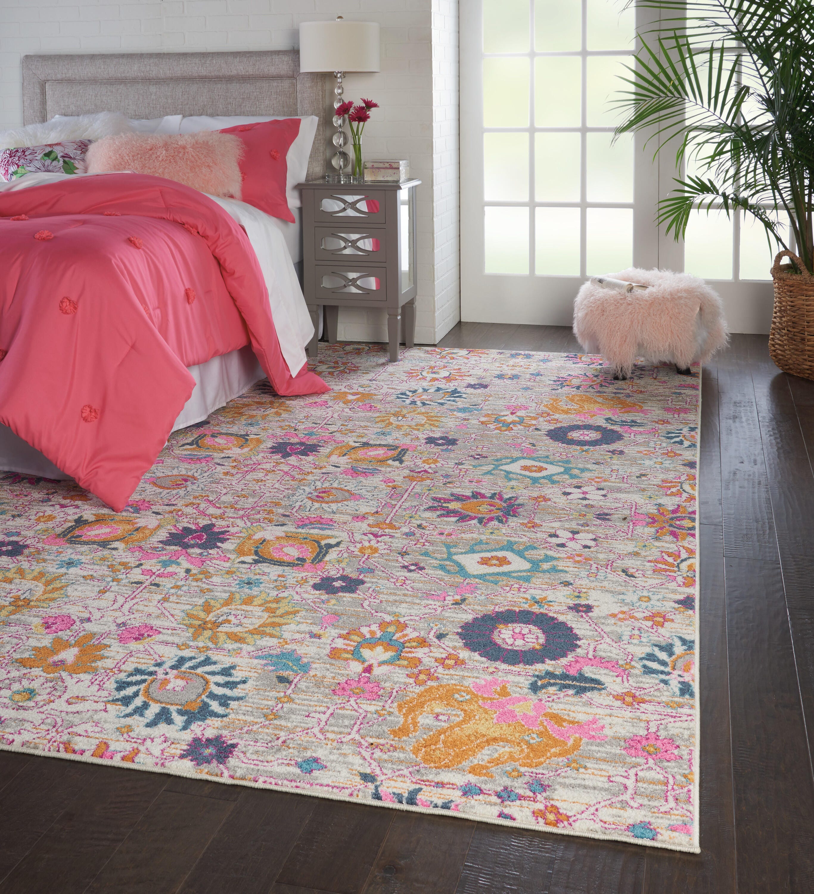 Nourison Home Passion Lush 5'3" x 7'3" Area Rug, Silver, large