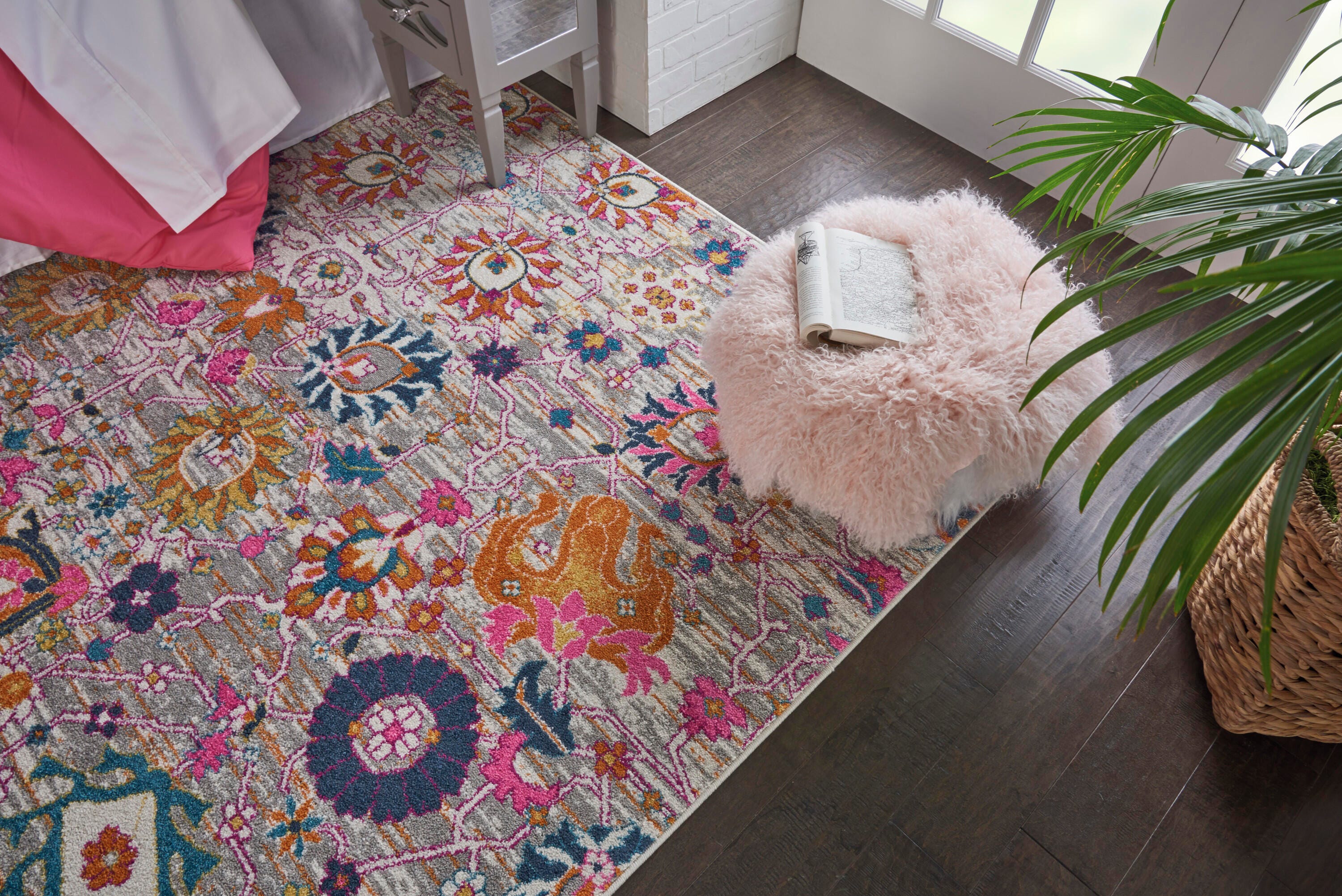 Nourison Home Passion Lush 5'3" x 7'3" Area Rug, Silver, large