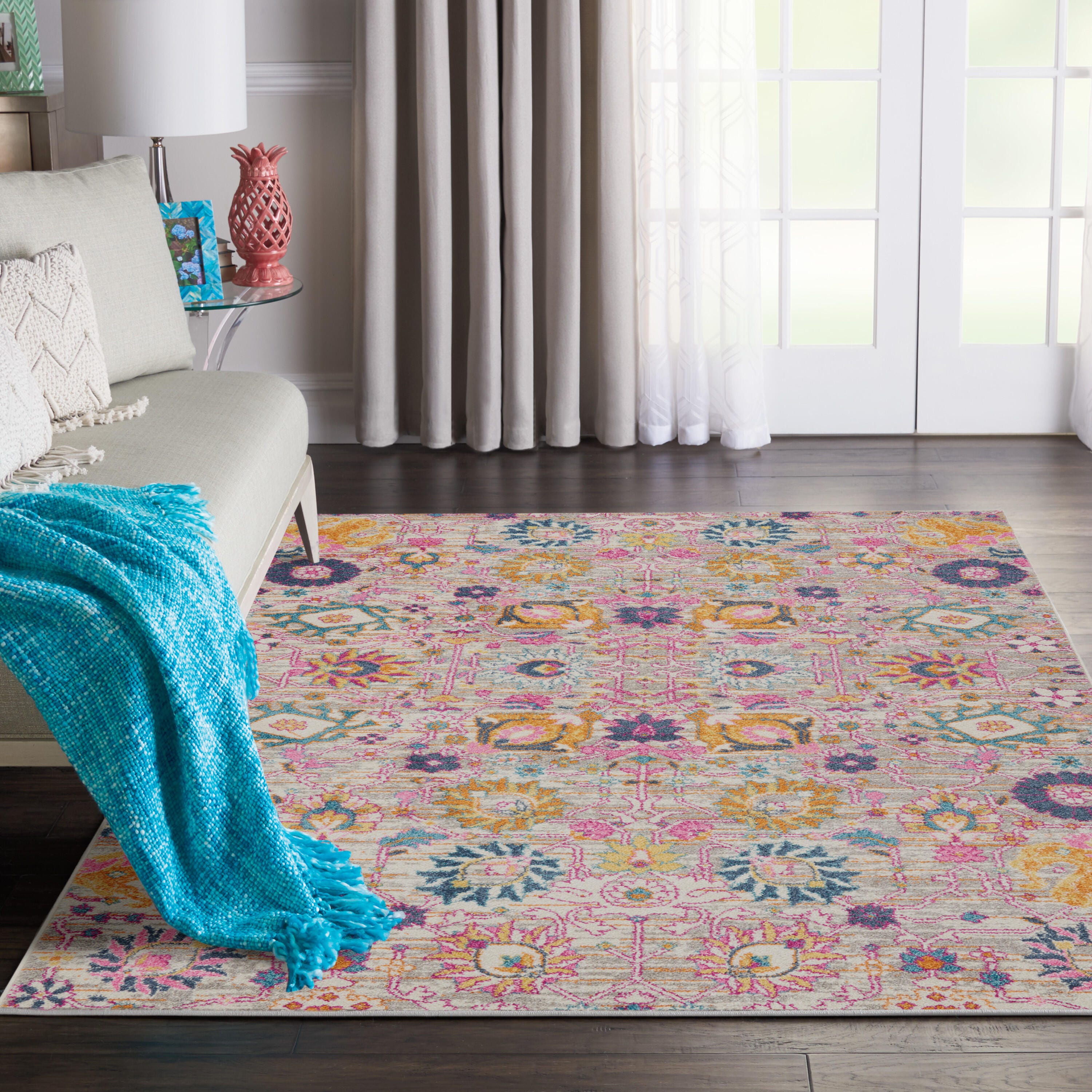 Nourison Home Passion Lush 5'3" x 7'3" Area Rug, Silver, large