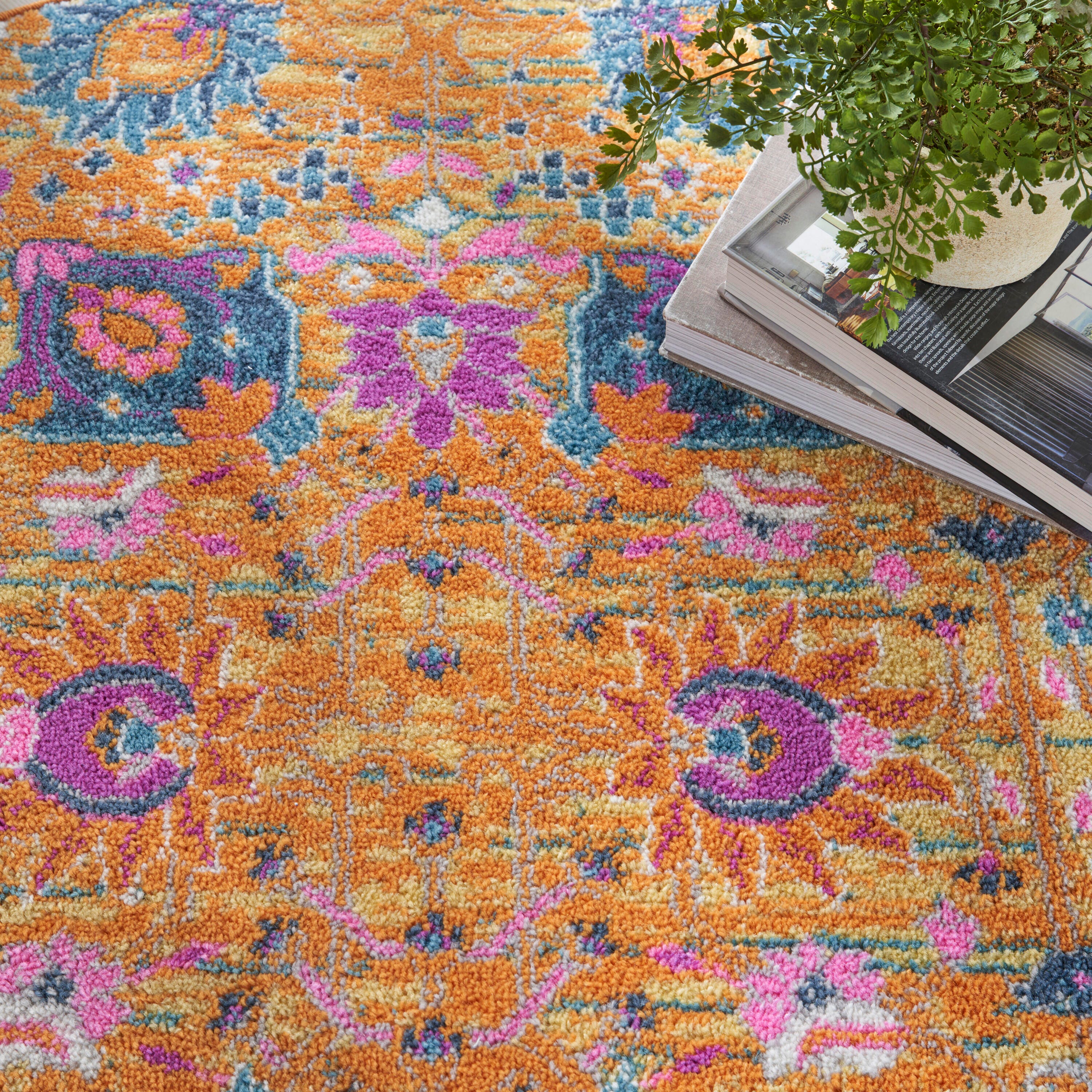 Nourison Home Passion Lush 5'3" x 7'3" Area Rug, Sunburst, large