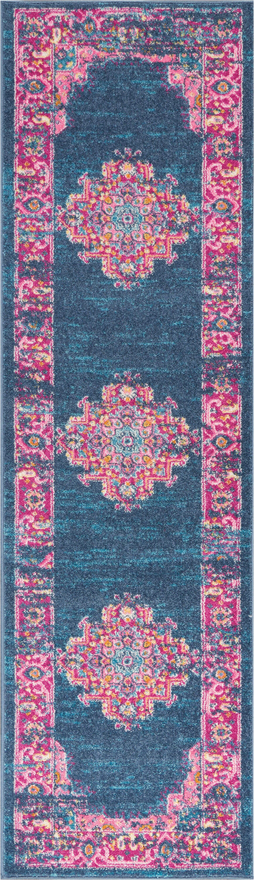 Nourison Home Passion 2'2" x 10' Runner Rug, Blue, large