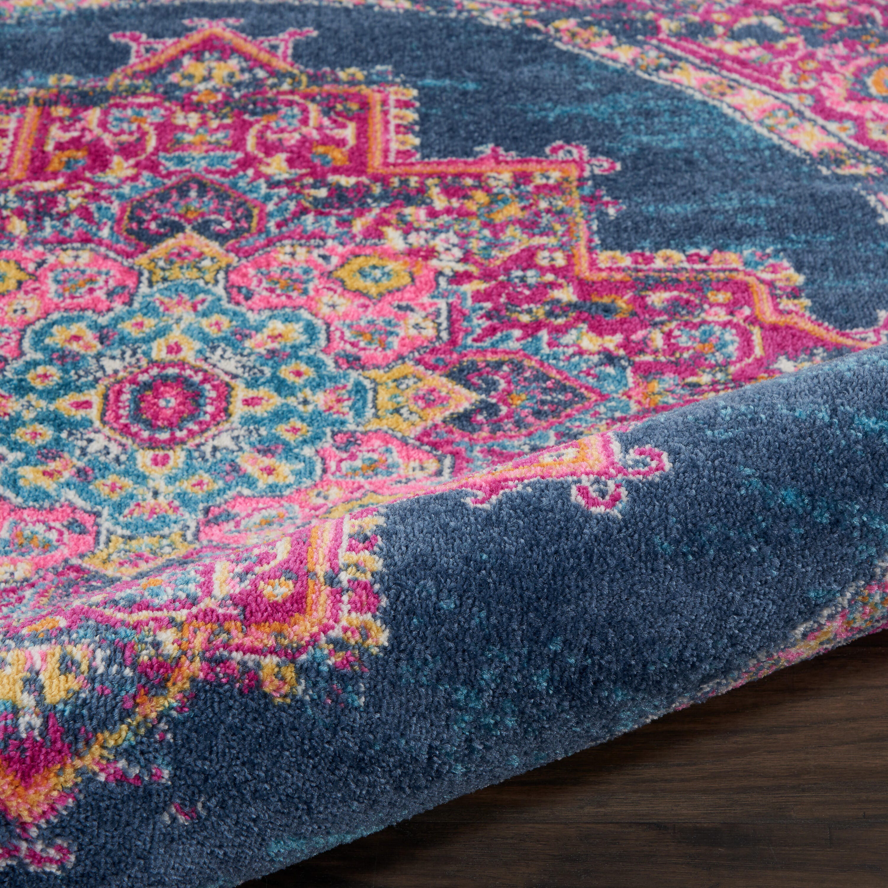 Nourison Home Passion 5' Round Area Rug, Blue, large