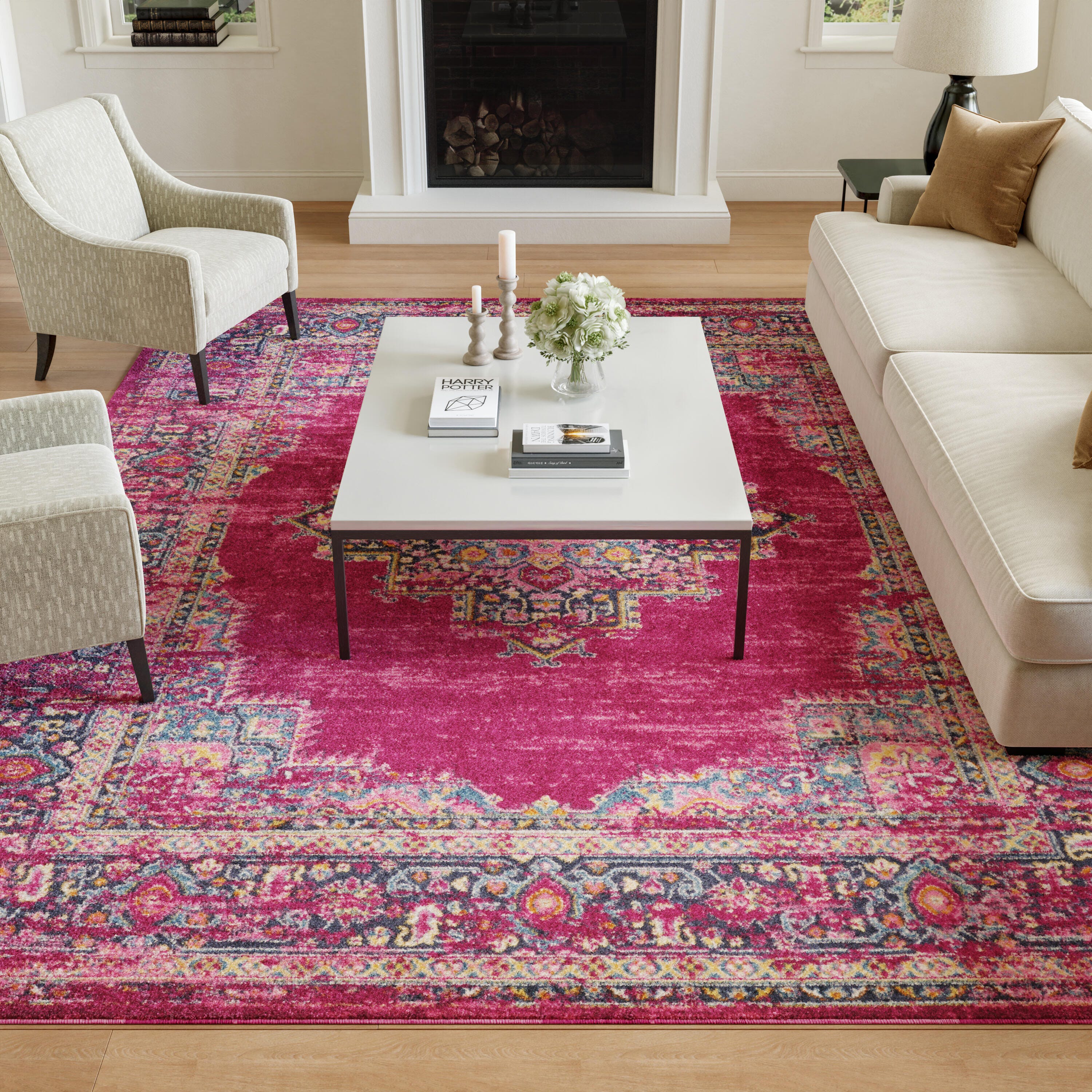 Nourison Home Passion 8' x 10' Area Rug, Fuchsia, large