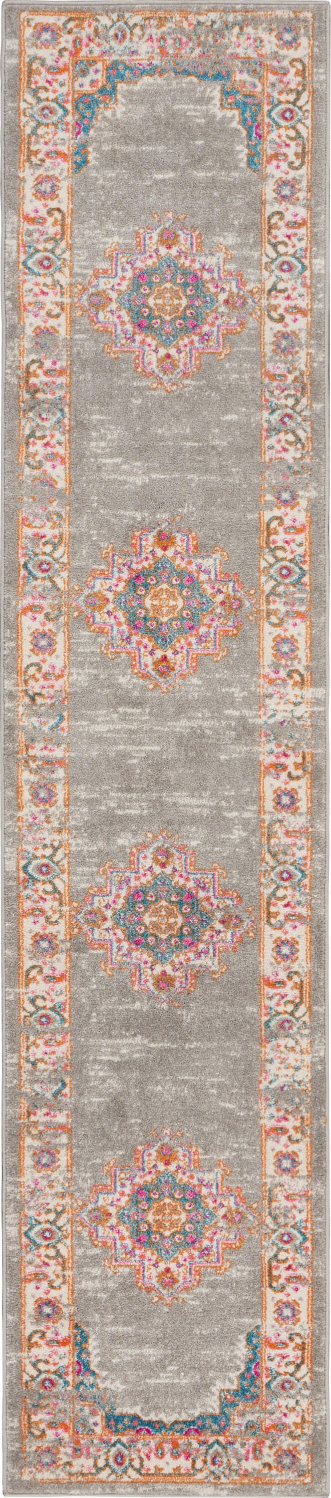 Nourison Home Passion 2'2" x 10' Runner Rug, Gray, large