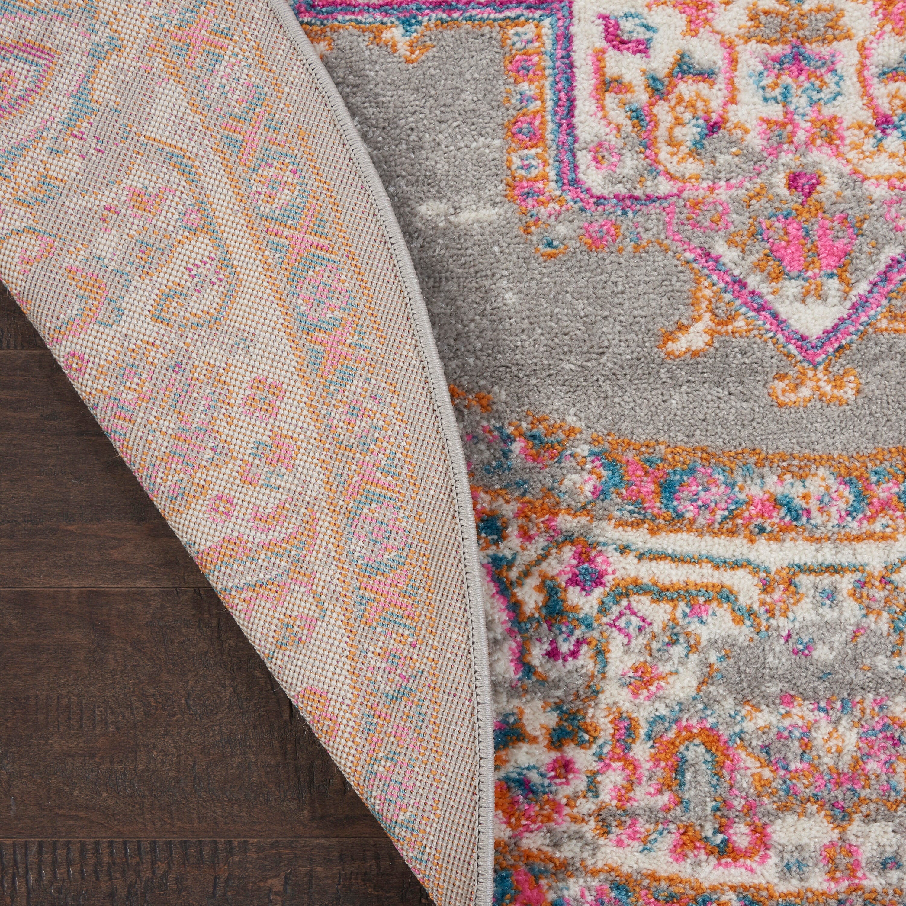 Nourison Home Passion 4' Round Area Rug, Gray, large