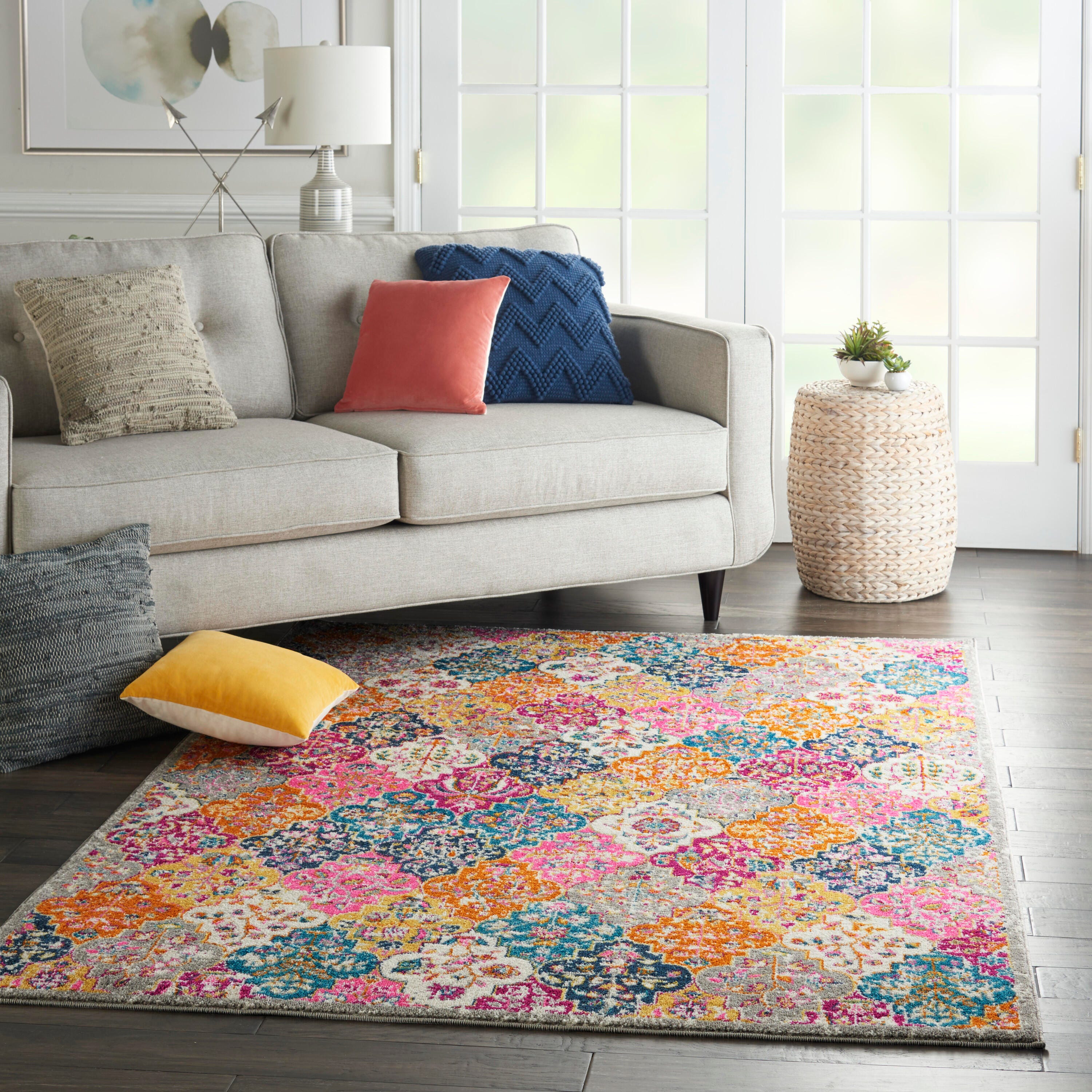 Nourison Home Passion Distressed 5'3" x 7'3" Area Rug, Multi, large