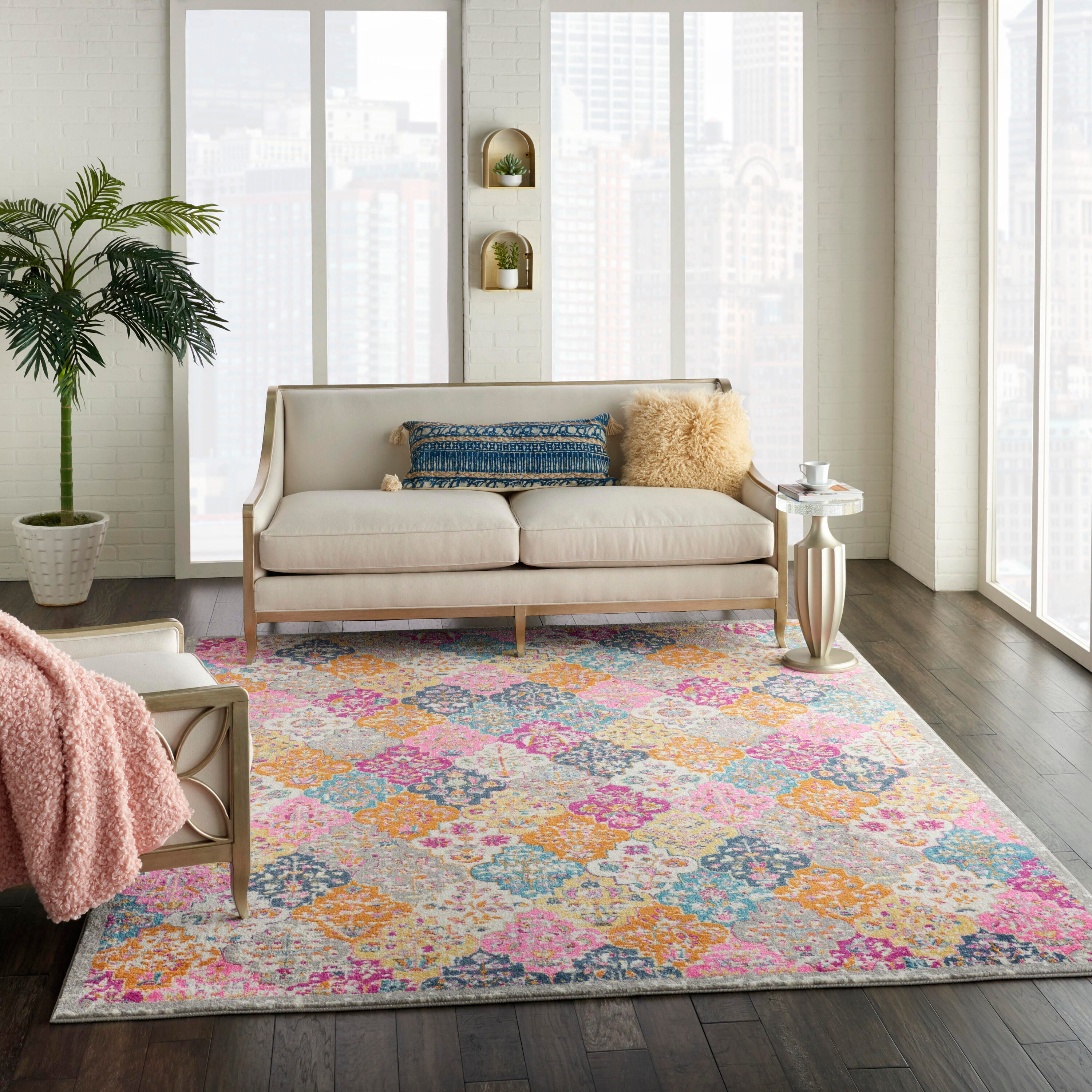 Nourison Home Passion Distressed 6'7" x 9'6" Area Rug, Multi, large