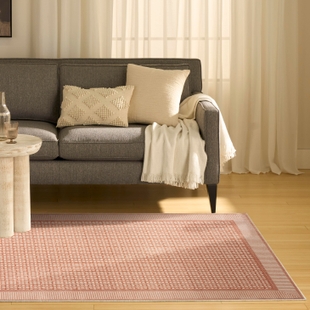 Nourison Home Nordic Geometric 5' x 7' Area Rug, Brick/Ivory, rollover