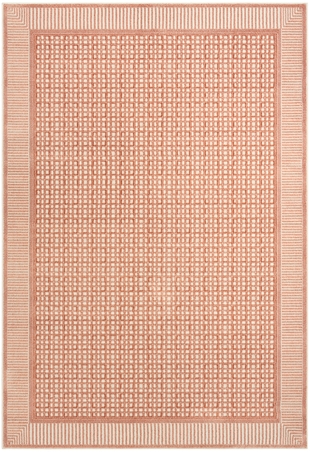 Nourison Home Nordic Geometric 5' x 7' Area Rug, Brick/Ivory, large