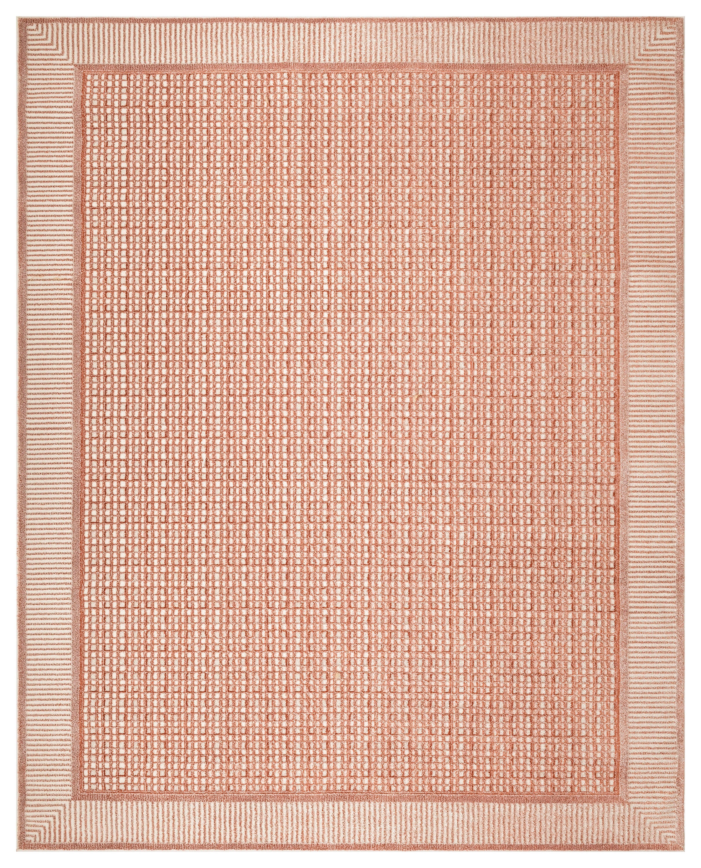Nourison Home Nordic Geometric 8' x 10' Area Rug, Brick/Ivory, large