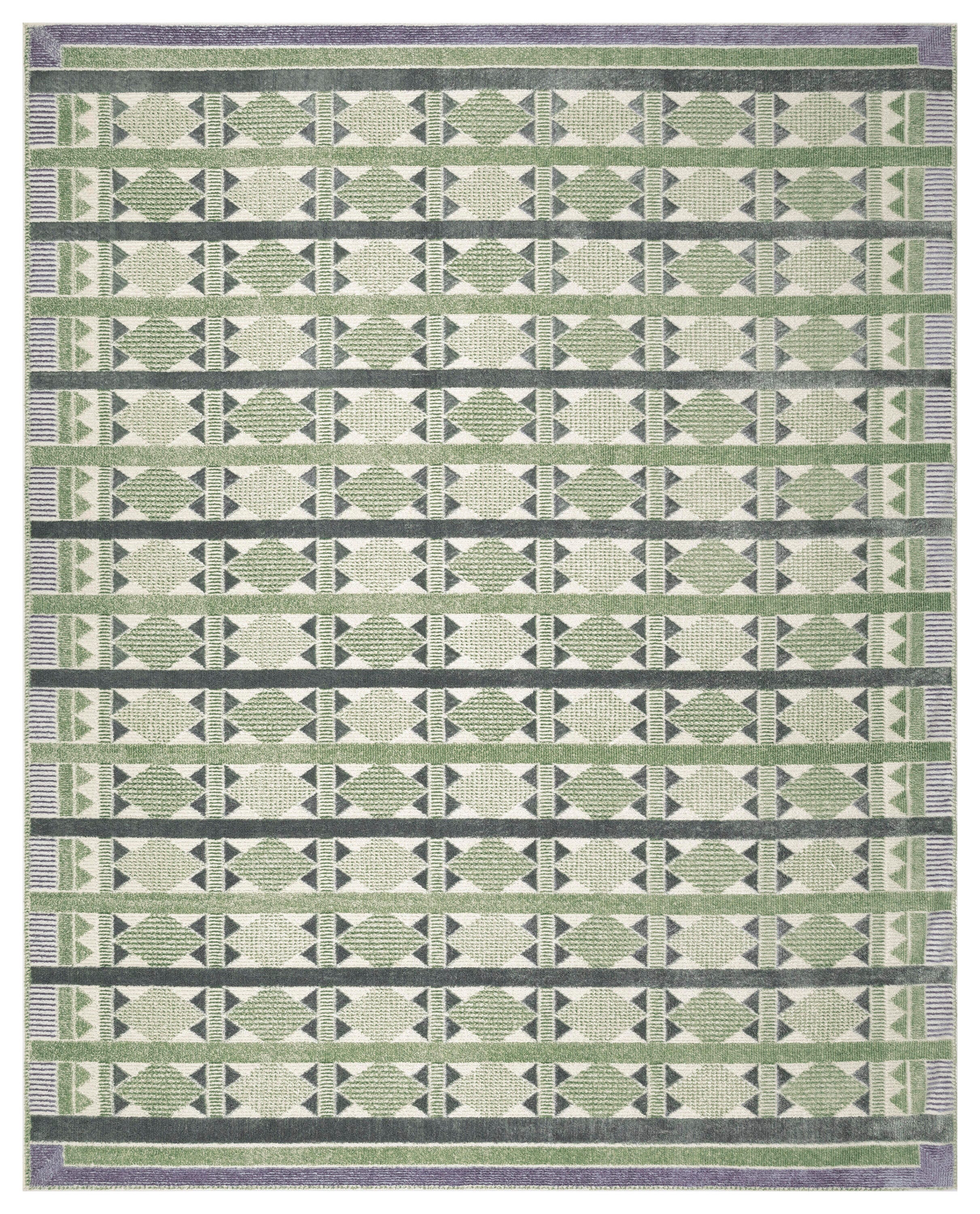 Nourison Home Nordic Diamond 8' x 10' Area Rug, Green/Blue, large