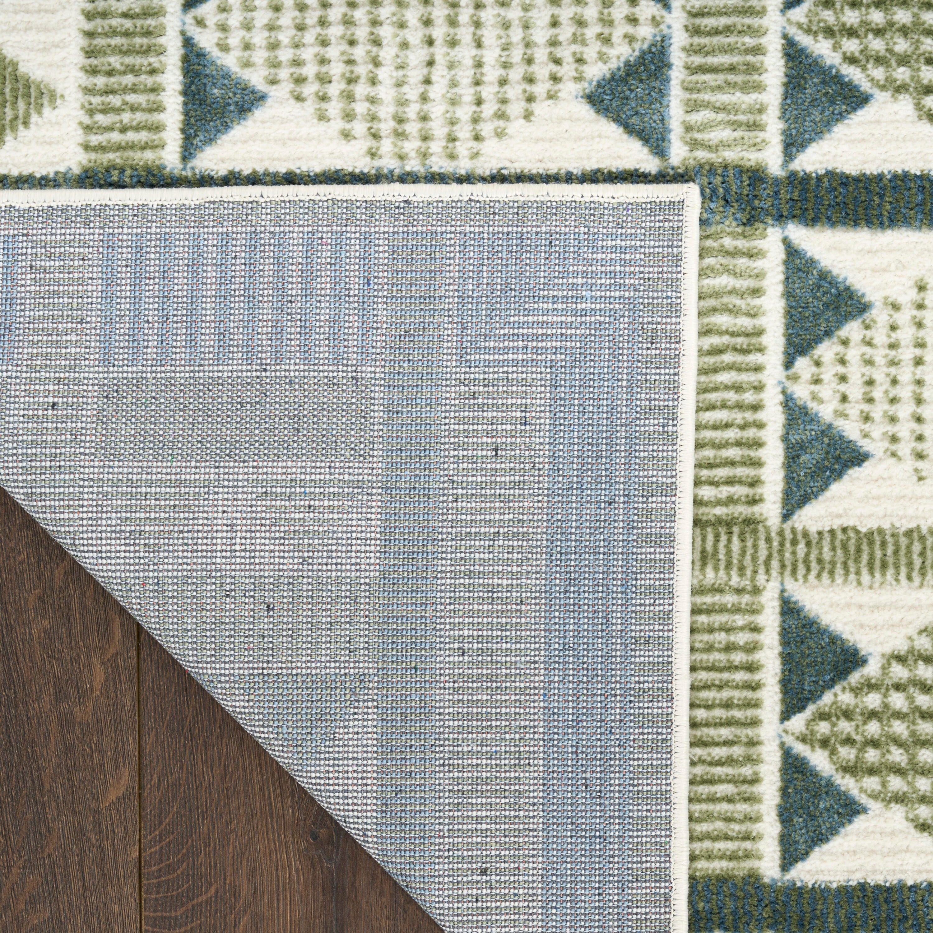 Nourison Home Nordic Diamond 8' x 10' Area Rug, Green/Blue, large