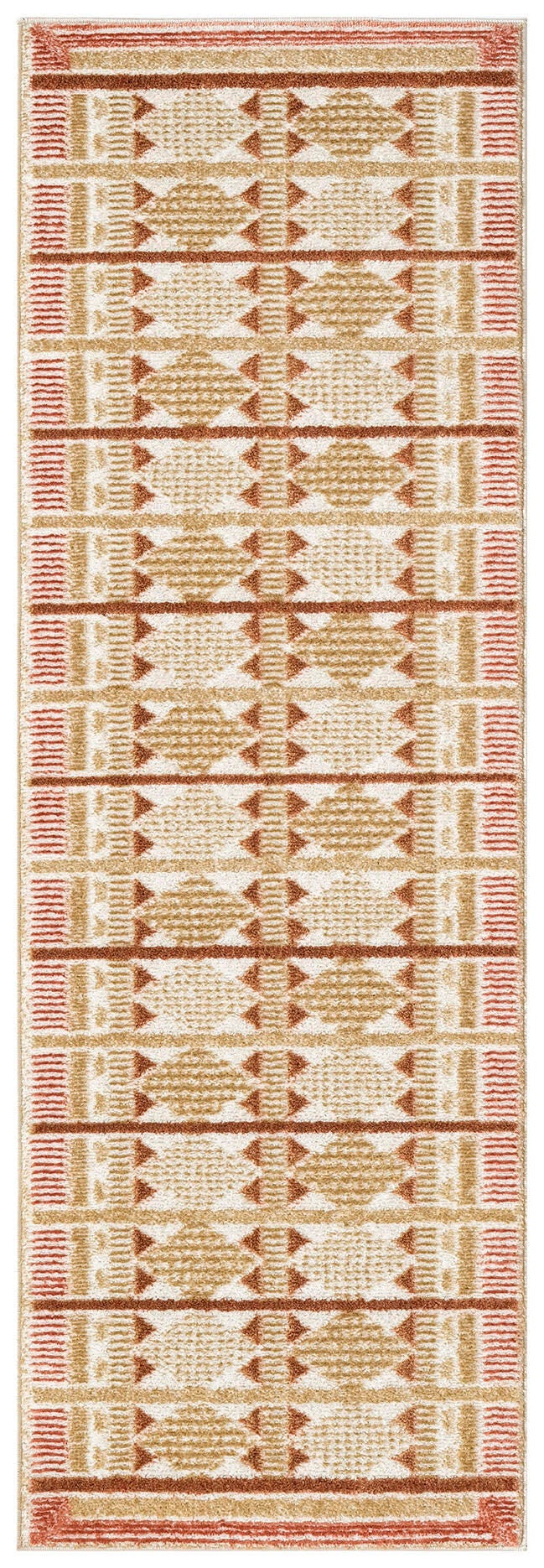Nourison Home Nordic Diamond 2' x 6' Runner Rug, Rust, large