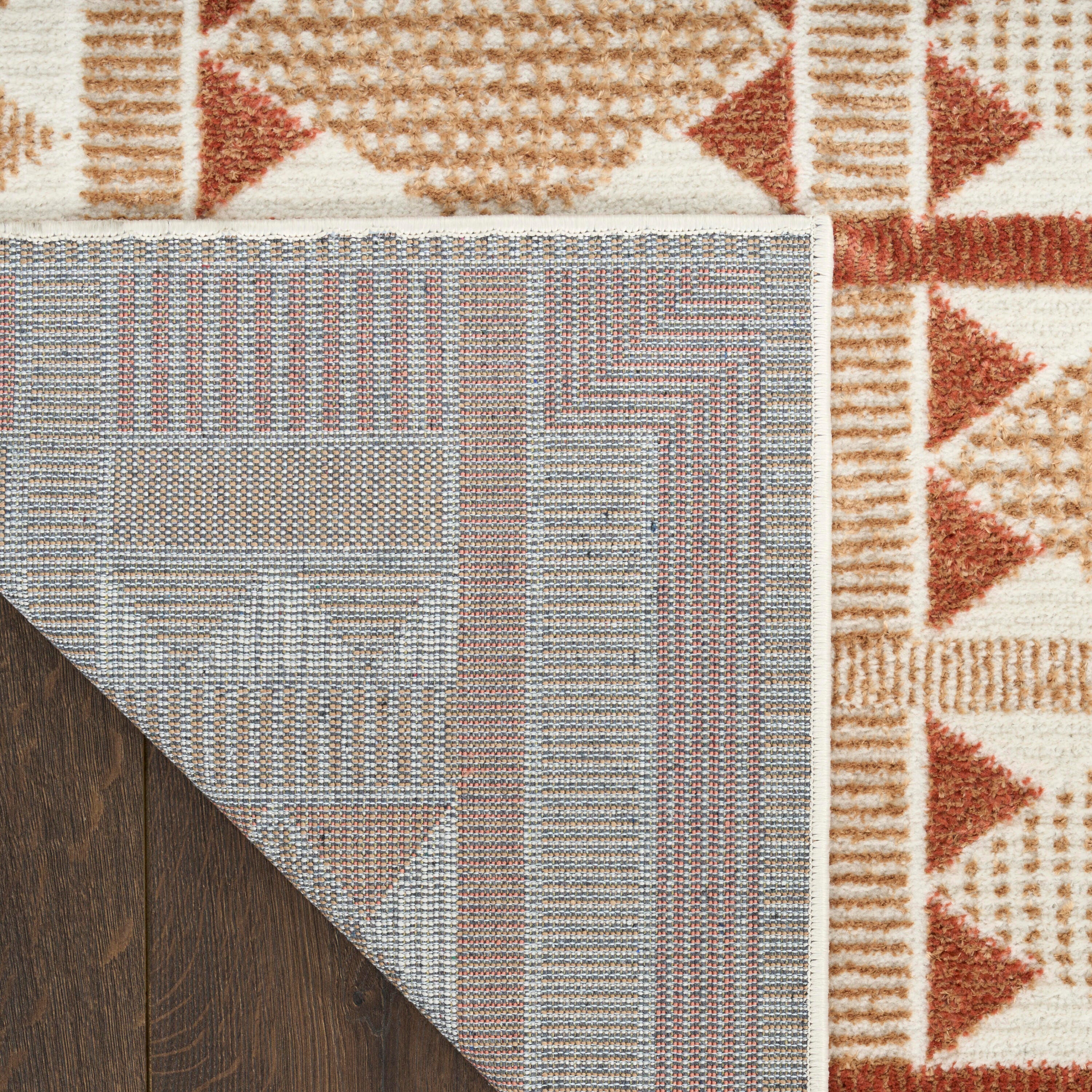 Nourison Home Nordic Diamond 5' x 7' Area Rug, Rust, large