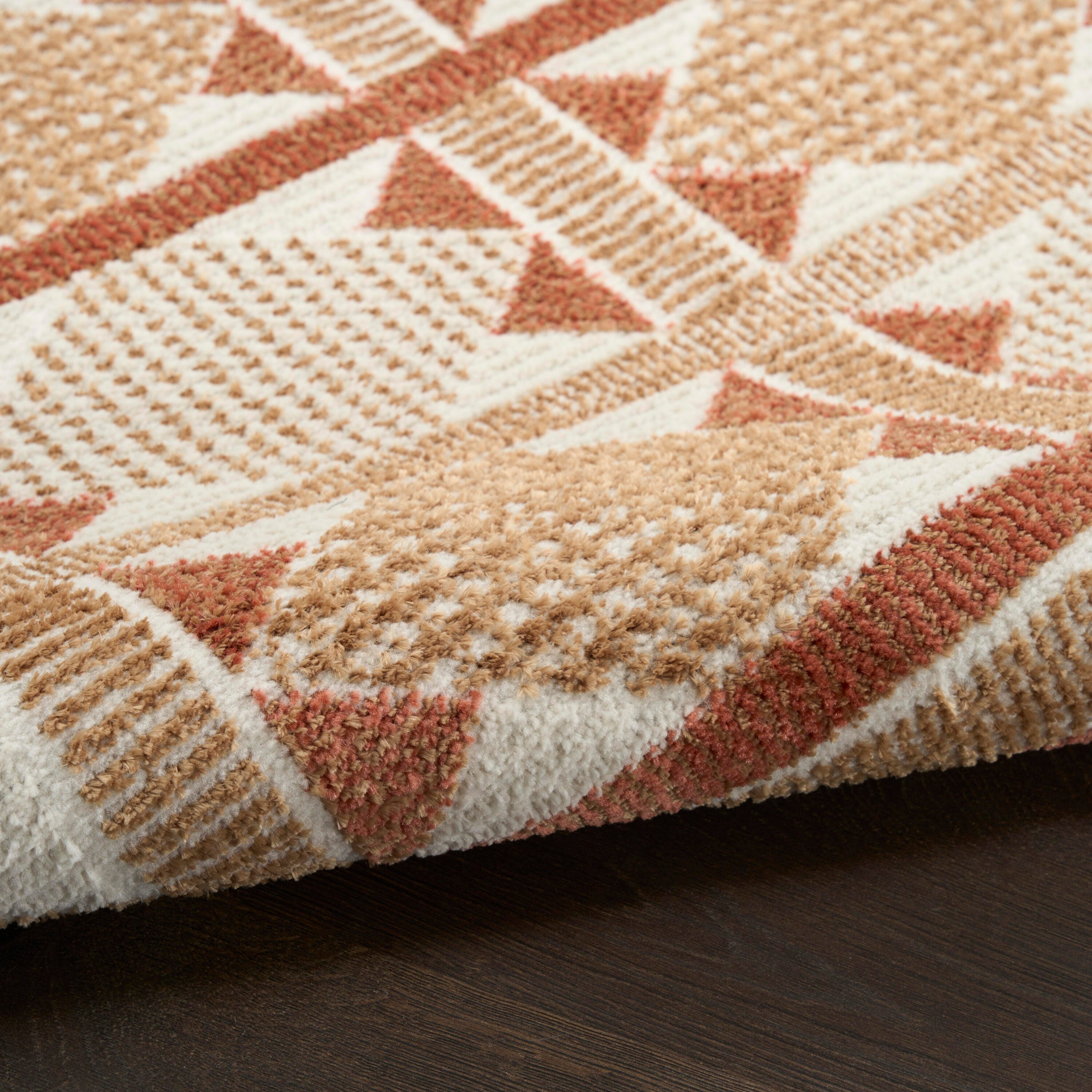 Nourison Home Nordic Diamond 5' x 7' Area Rug, Rust, large