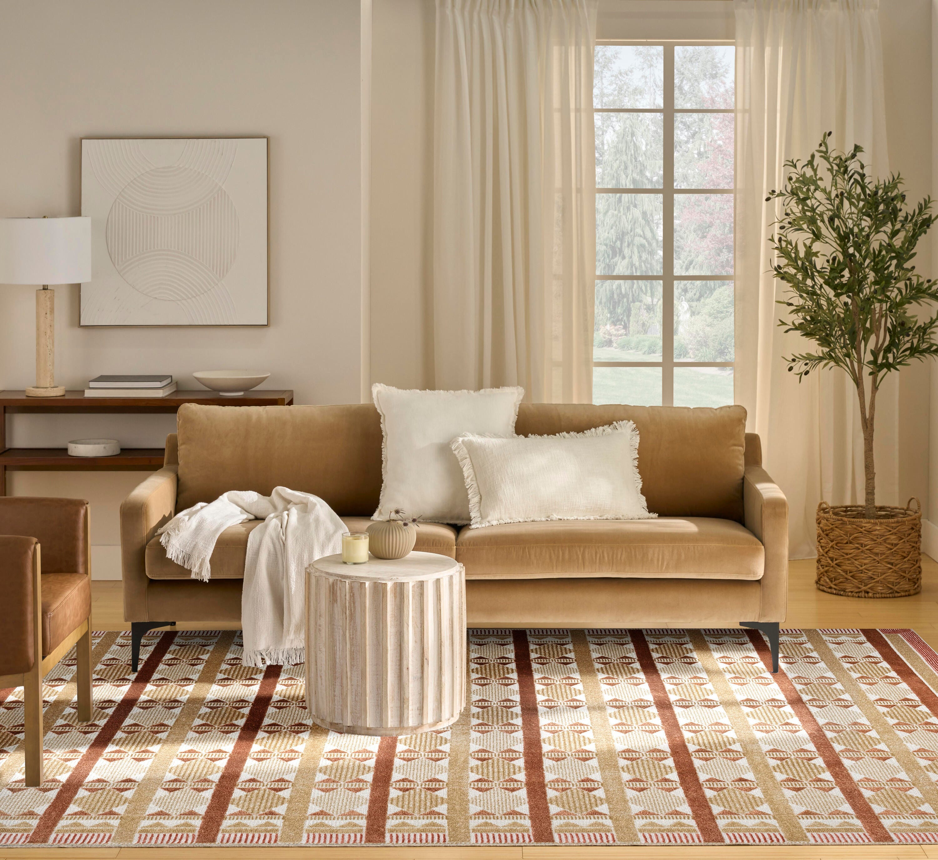 Nourison Home Nordic Diamond 8' x 10' Area Rug, Rust, large