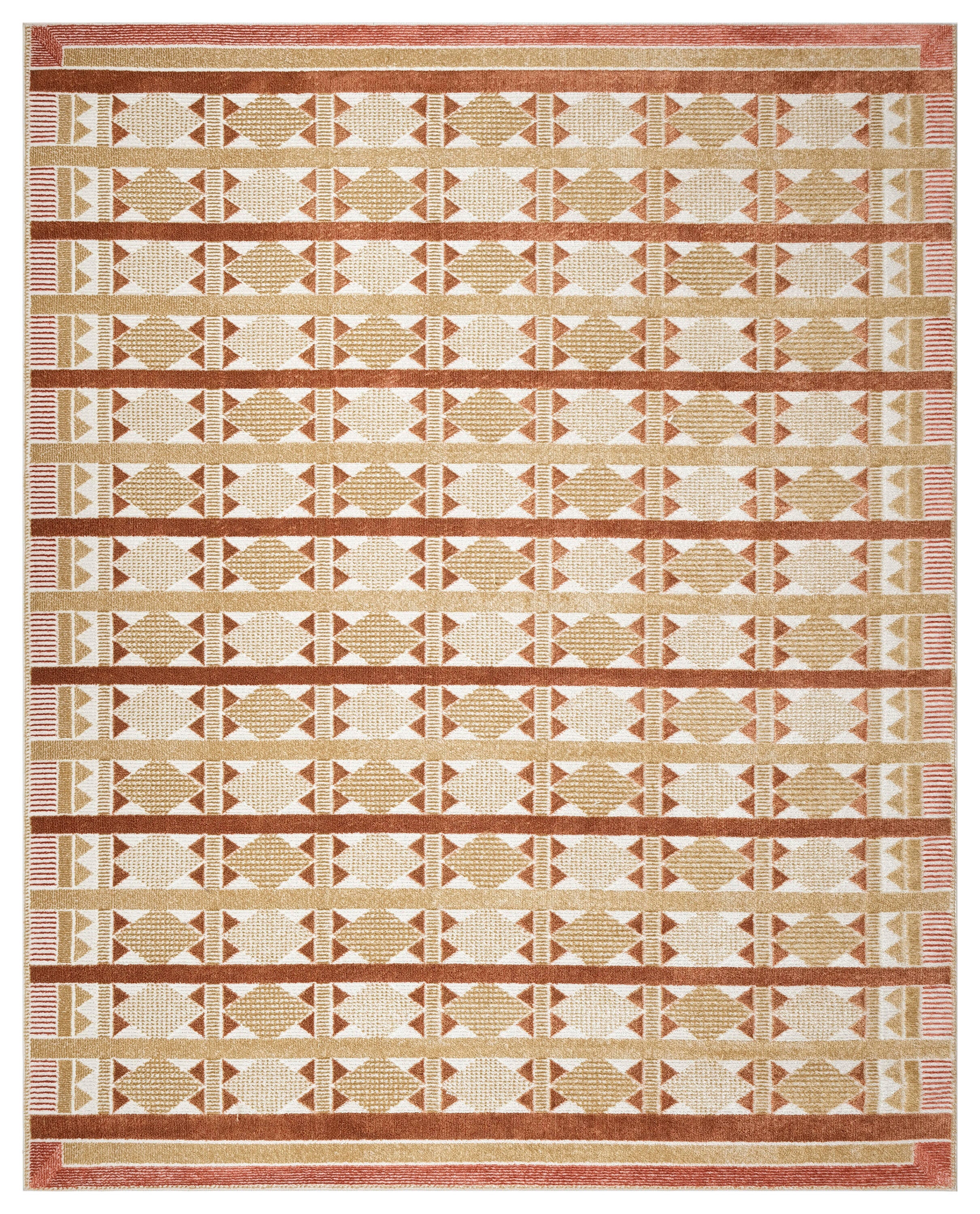 Nourison Home Nordic Diamond 8' x 10' Area Rug, Rust, large