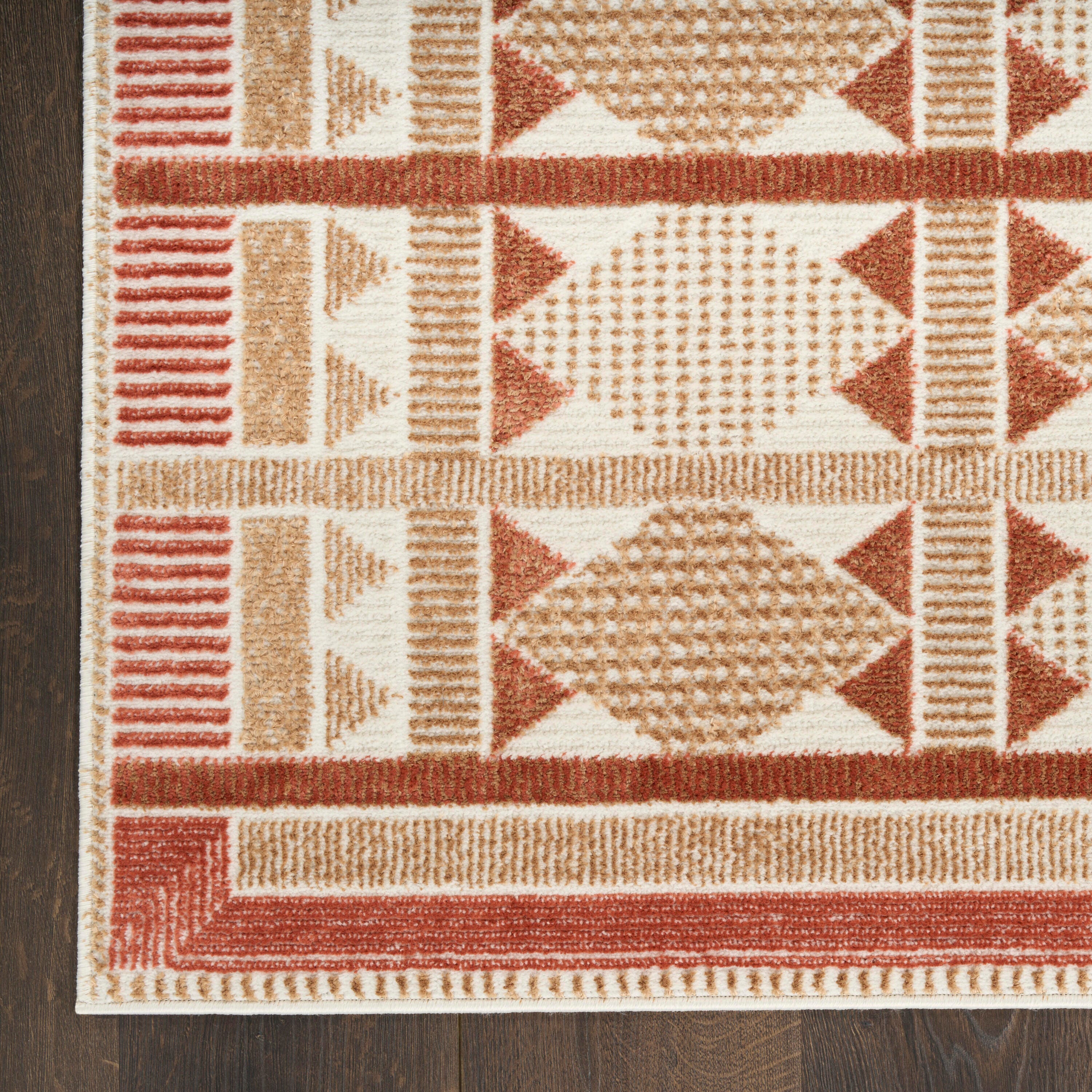 Nourison Home Nordic Diamond 8' x 10' Area Rug, Rust, large