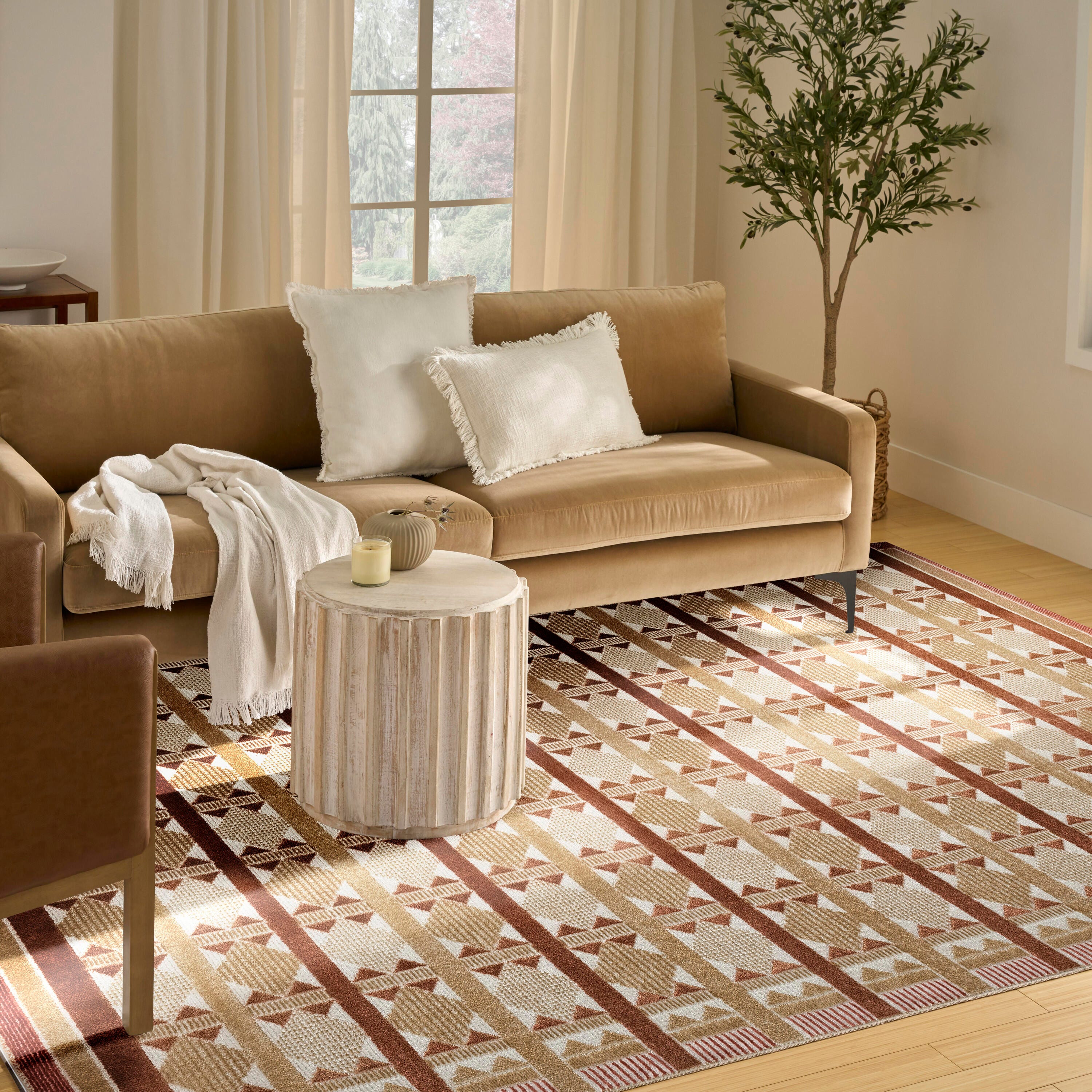 Nourison Home Nordic Diamond 8' x 10' Area Rug, Rust, large