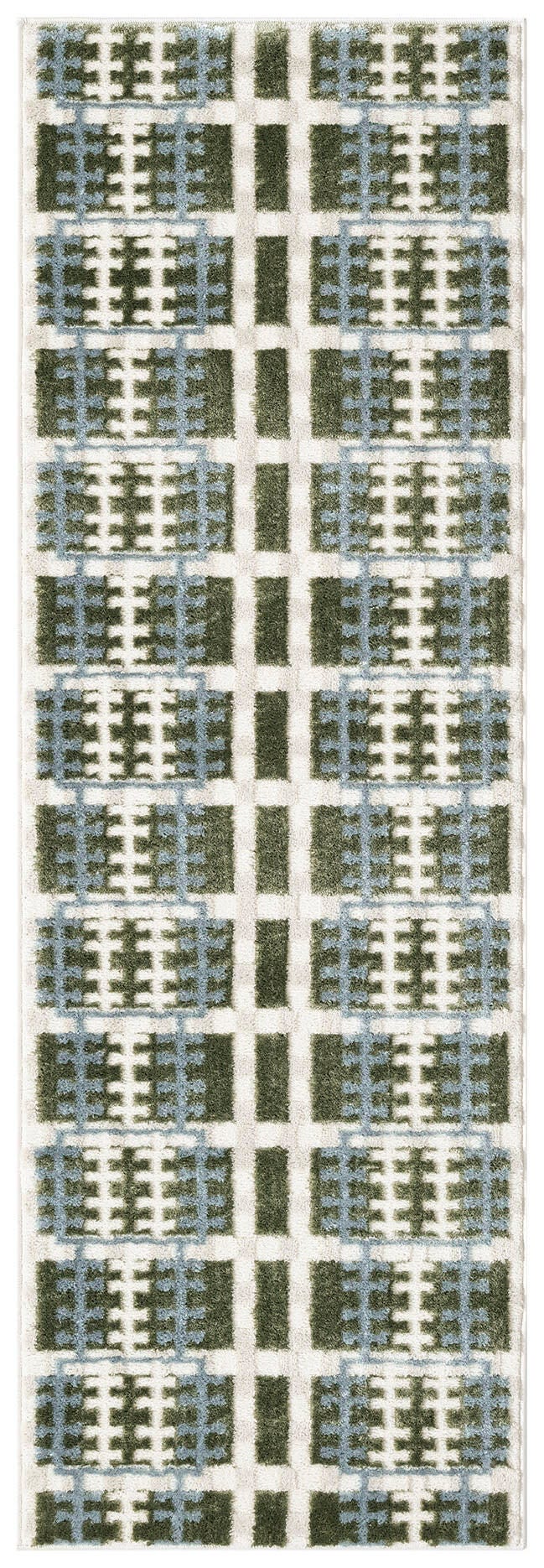 Nourison Home Nordic Abstract 2' x 6' Runner Rug, Blue/Green, large