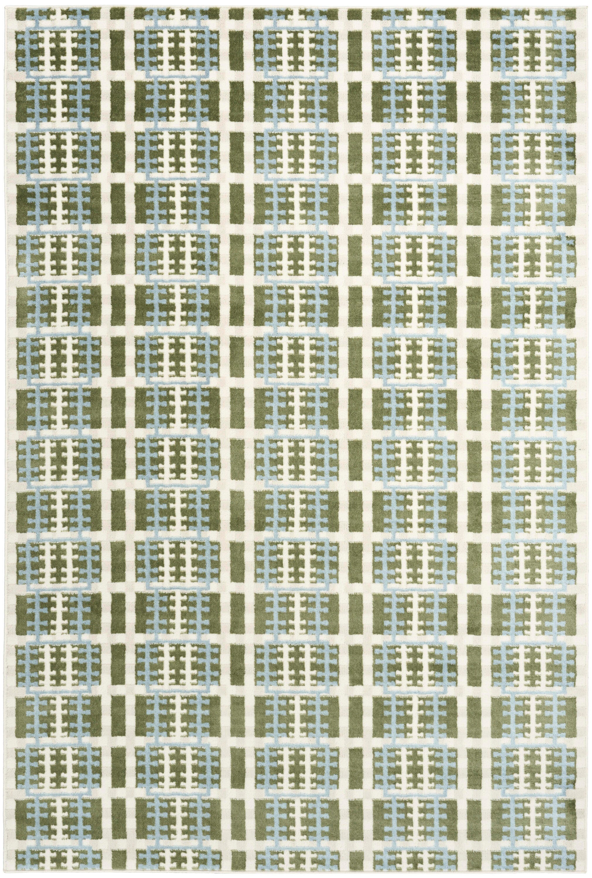 Nourison Home Nordic Abstract 4' x 6' Area Rug, Blue/Green, large