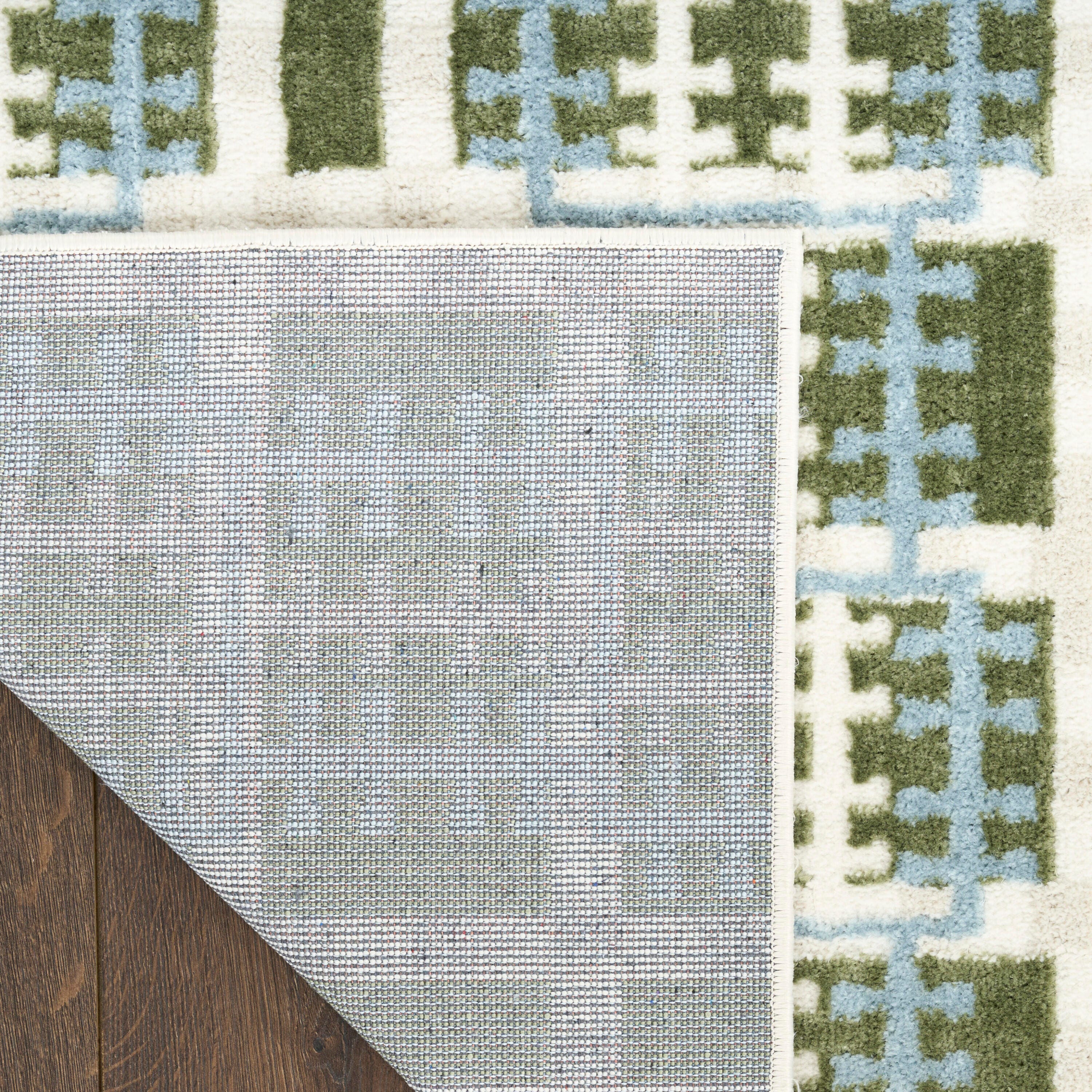 Nourison Home Nordic Abstract 4' x 6' Area Rug, Blue/Green, large