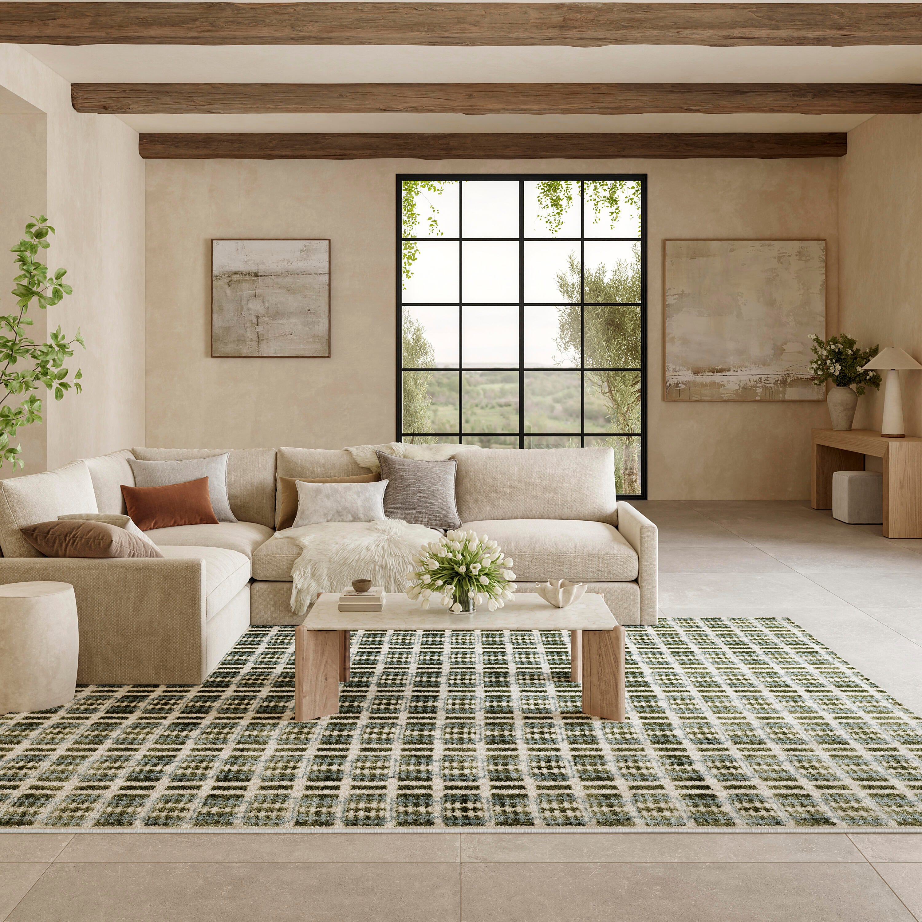 Nourison Home Nordic Abstract 8' x 10' Area Rug, Blue/Green, rollover
