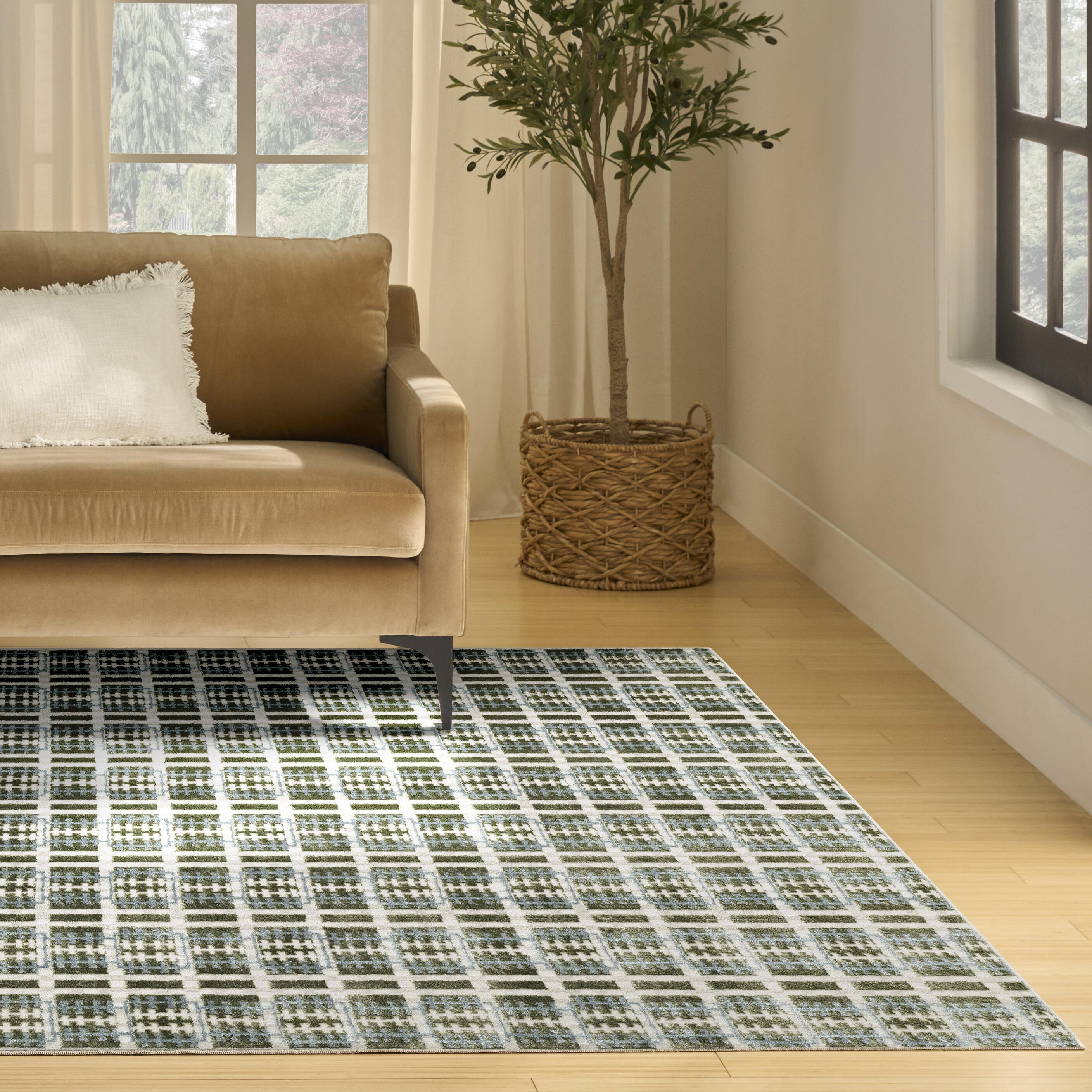 Nourison Home Nordic Abstract 8' x 10' Area Rug, Blue/Green, large