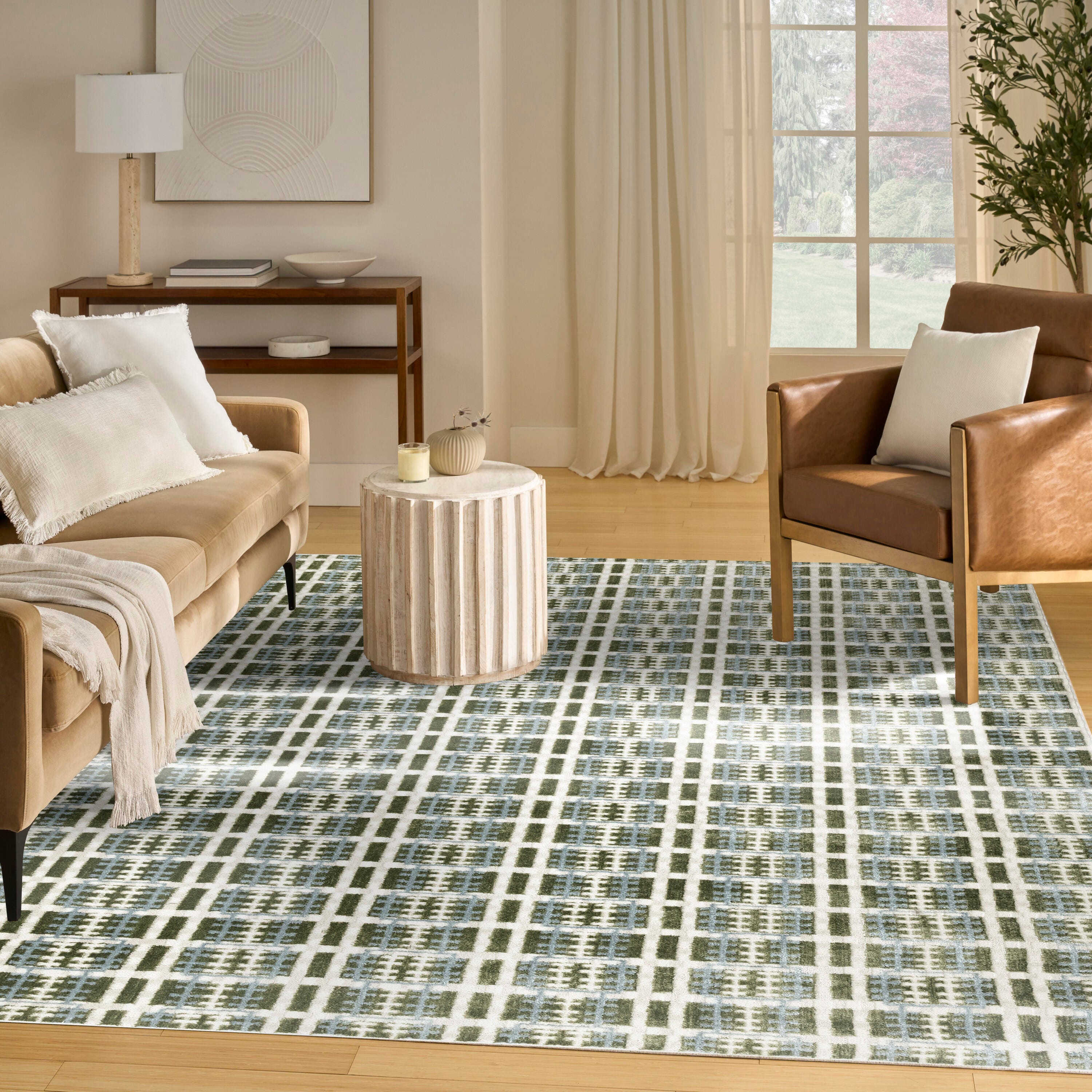 Nourison Home Nordic Abstract 8' x 10' Area Rug, Blue/Green, large