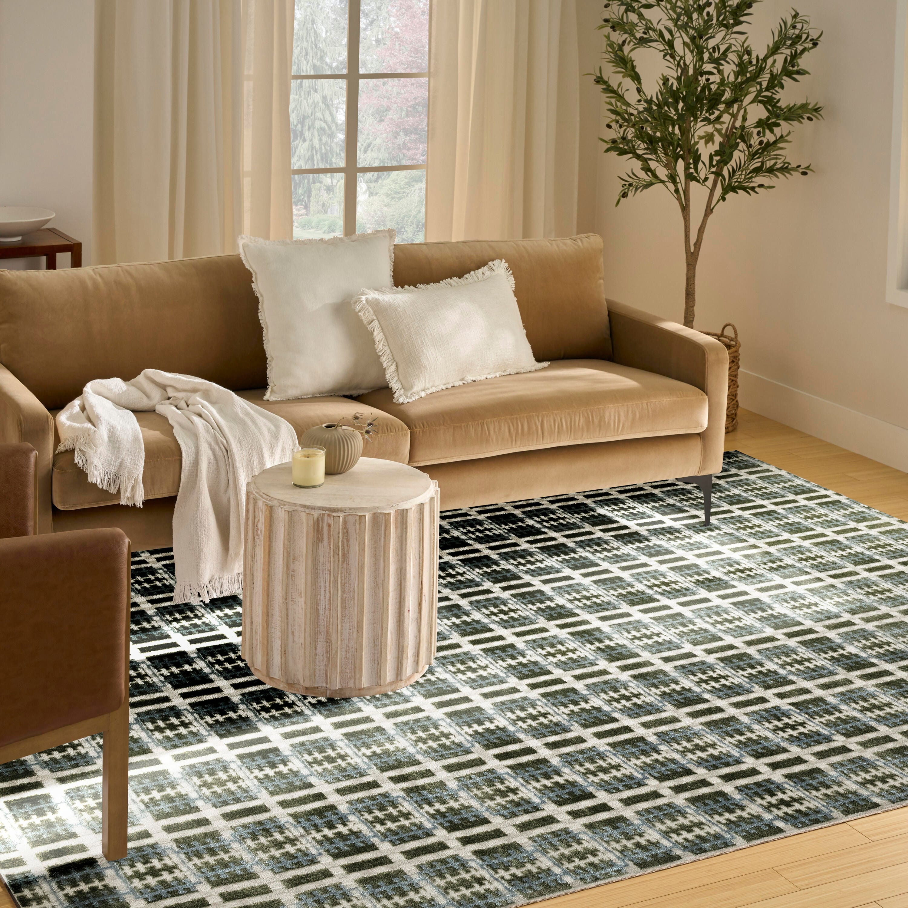 Nourison Home Nordic Abstract 8' x 10' Area Rug, Blue/Green, large