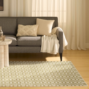 Nourison Home Nordic Aesthetic 4' x 6' Area Rug, Green, rollover
