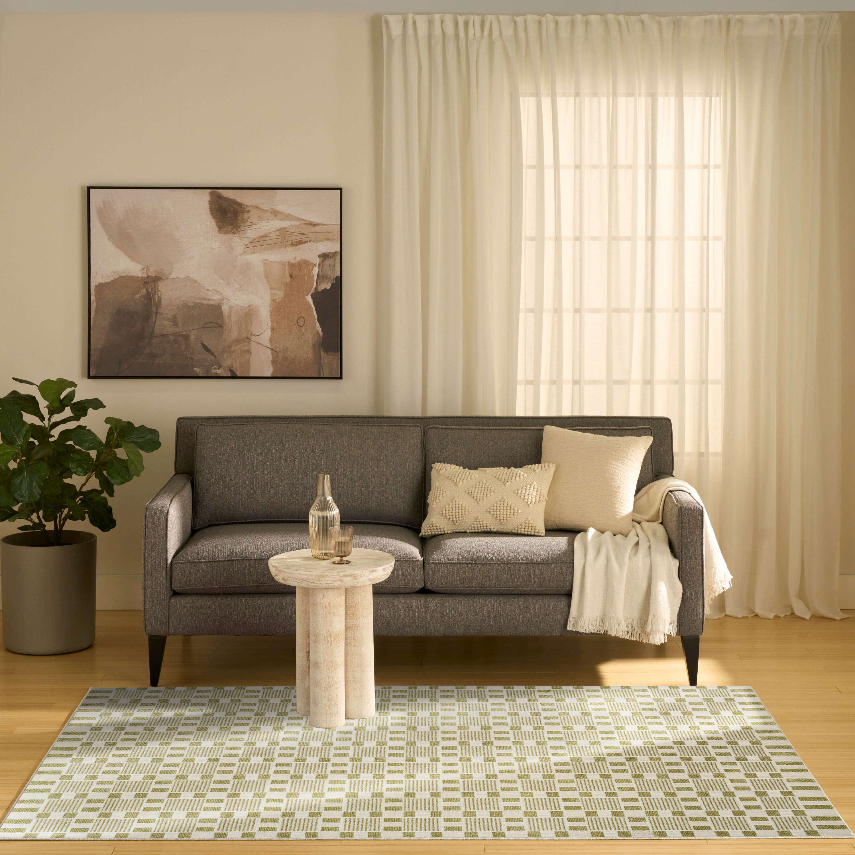 Nourison Home Nordic Aesthetic 4' x 6' Area Rug, Green, large
