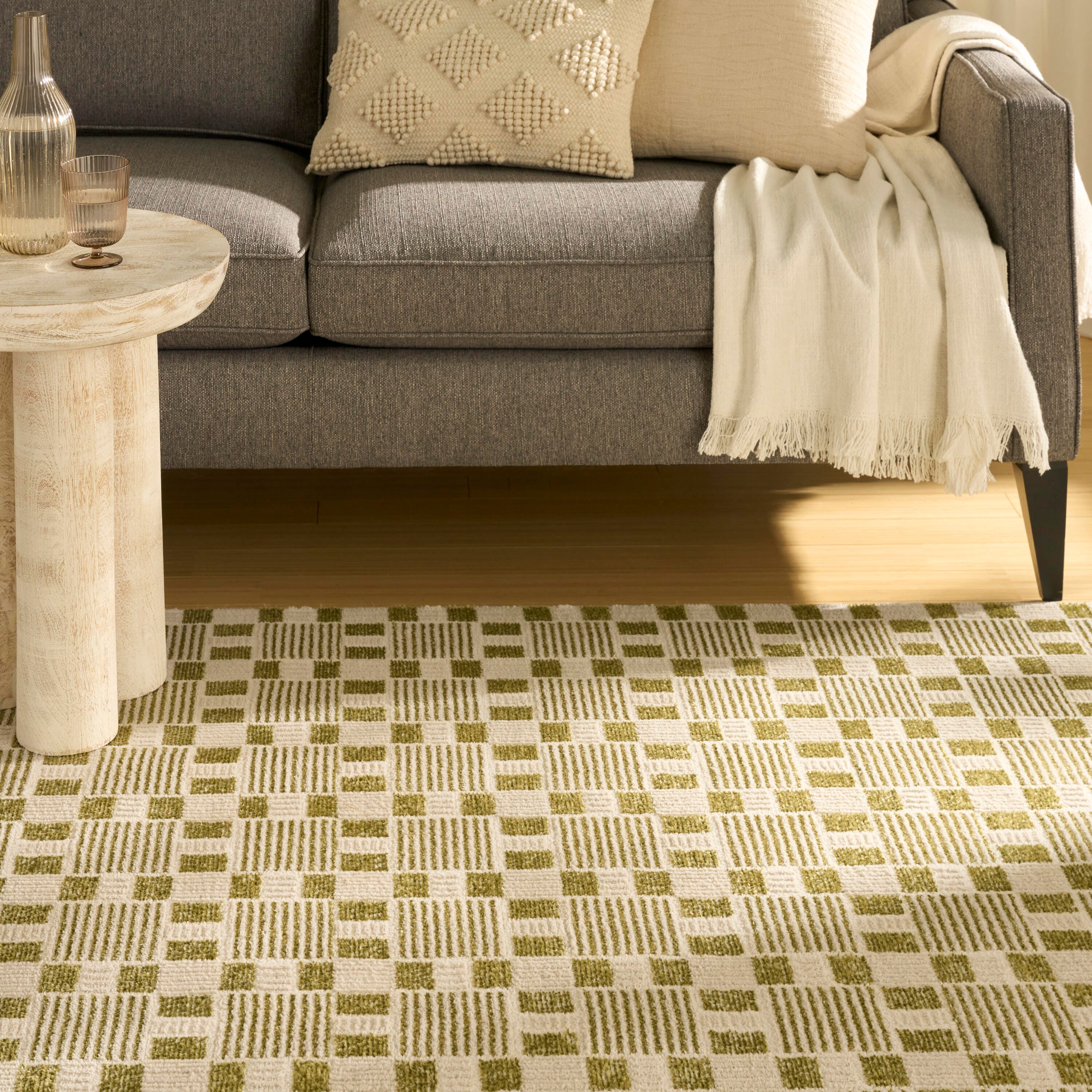 Nourison Home Nordic Aesthetic 4' x 6' Area Rug, Green, large