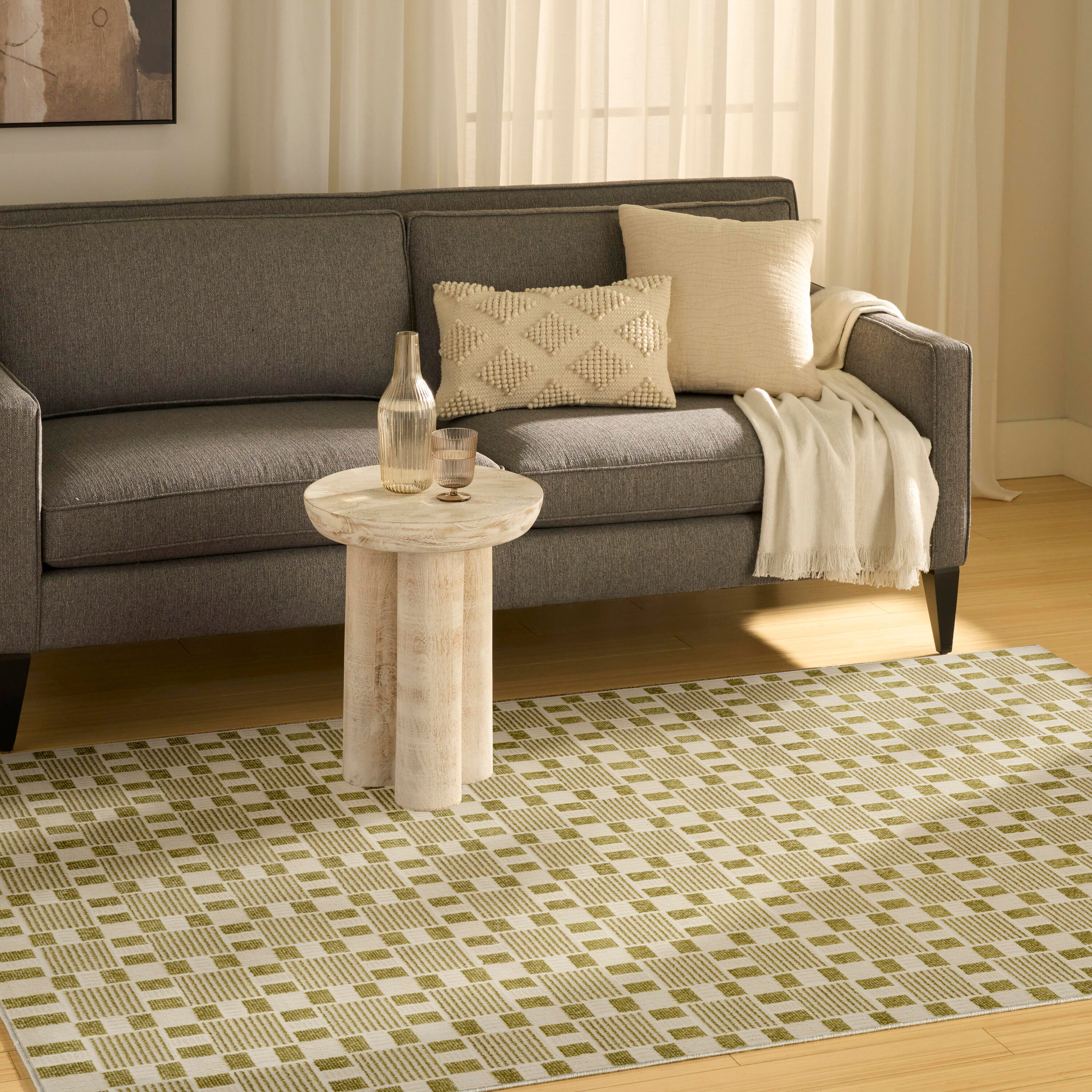 Nourison Home Nordic Aesthetic 5' x 7' Area Rug, Green, large