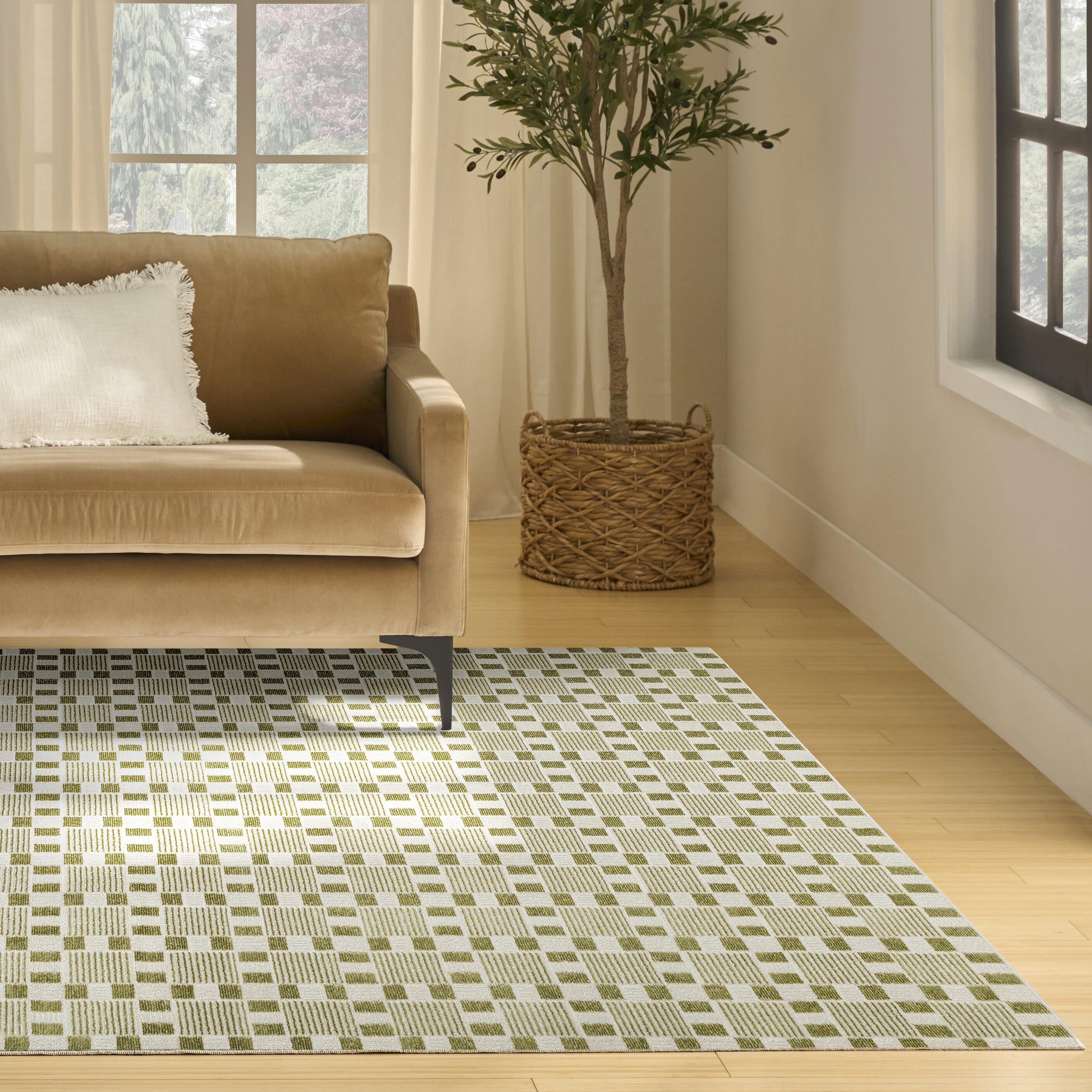 Nourison Home Nordic Aesthetic 8' x 10' Area Rug, Green, large
